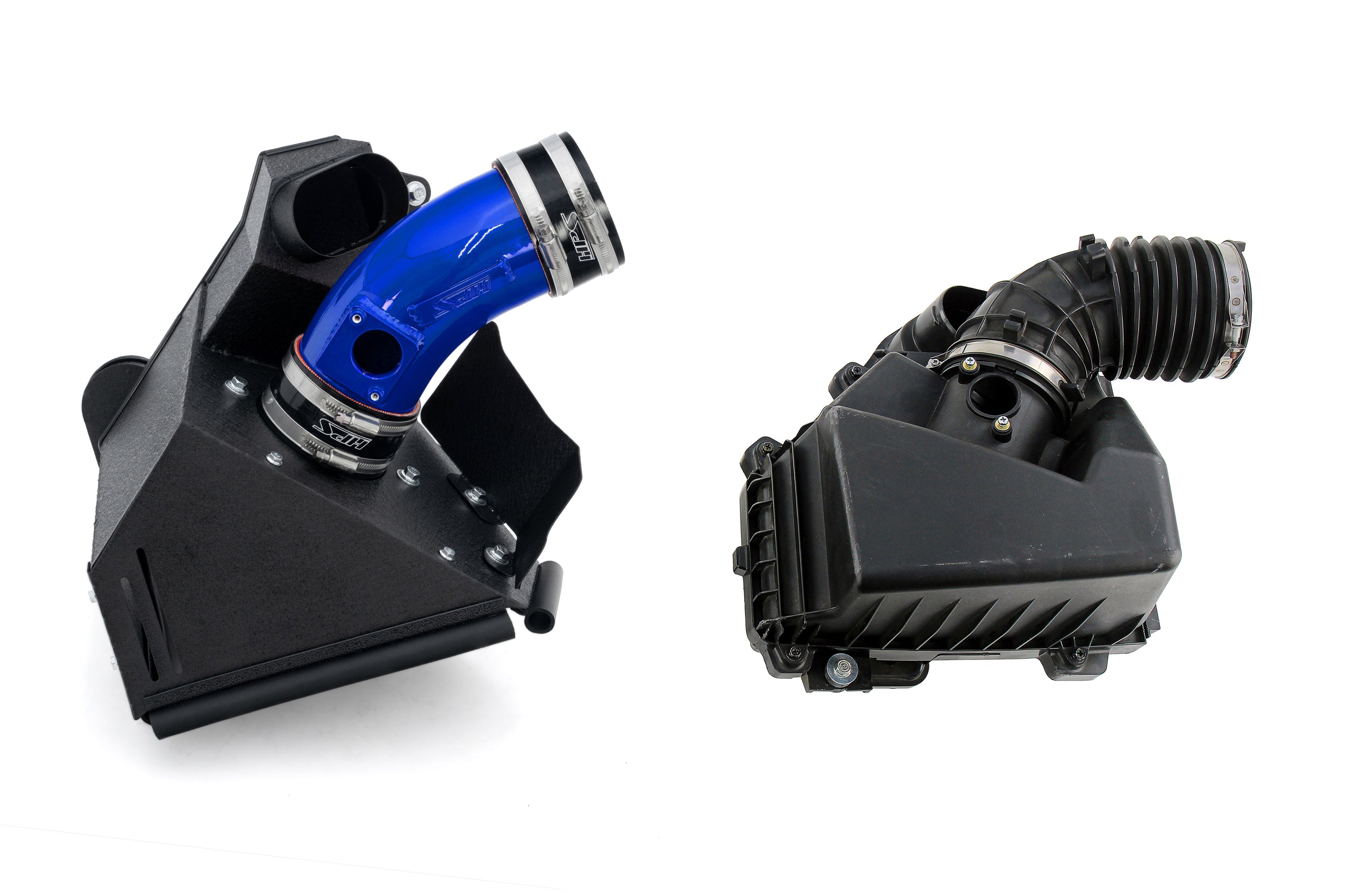 HPS Performance All-new Blue Cold Air Intake Kit with Heat Shield vs OEM stock air box 2nd Gen Acura TLX Type S 3.0L Turbo 827-783BL