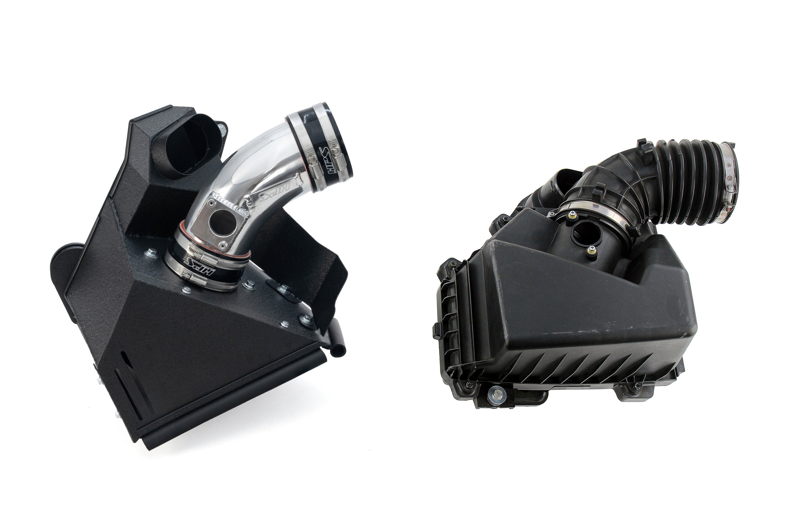 HPS Performance All-new Cold Air Intake Kit with Heat Shield vs OEM stock air box 2nd Gen Acura TLX Type S 3.0L Turbo 827-783P