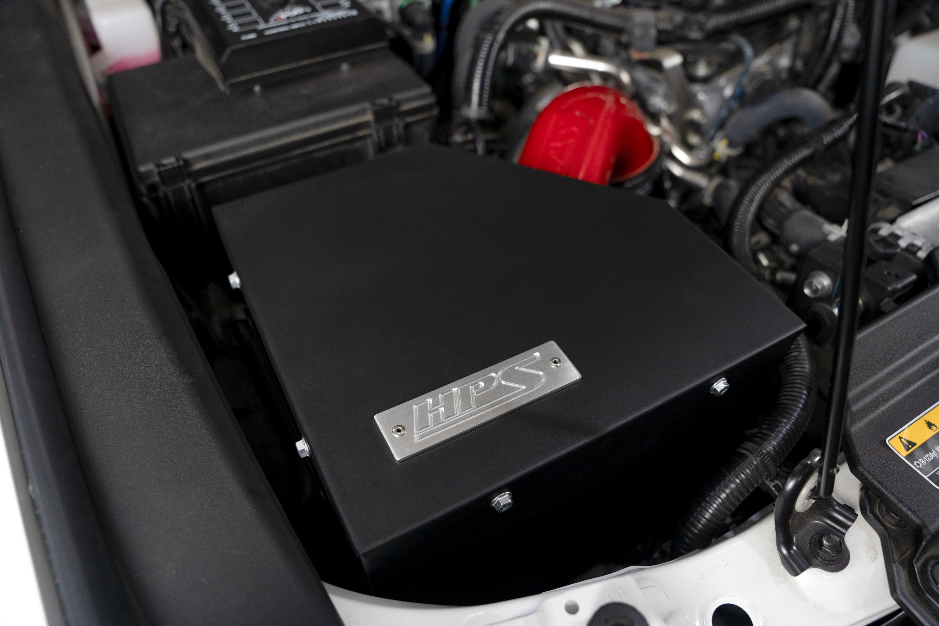 HPS Performance Cold Air Intake Kit with Heat Shield installed 5th Gen Toyota Land Cruiser 2.4L Turbo J250 827-786