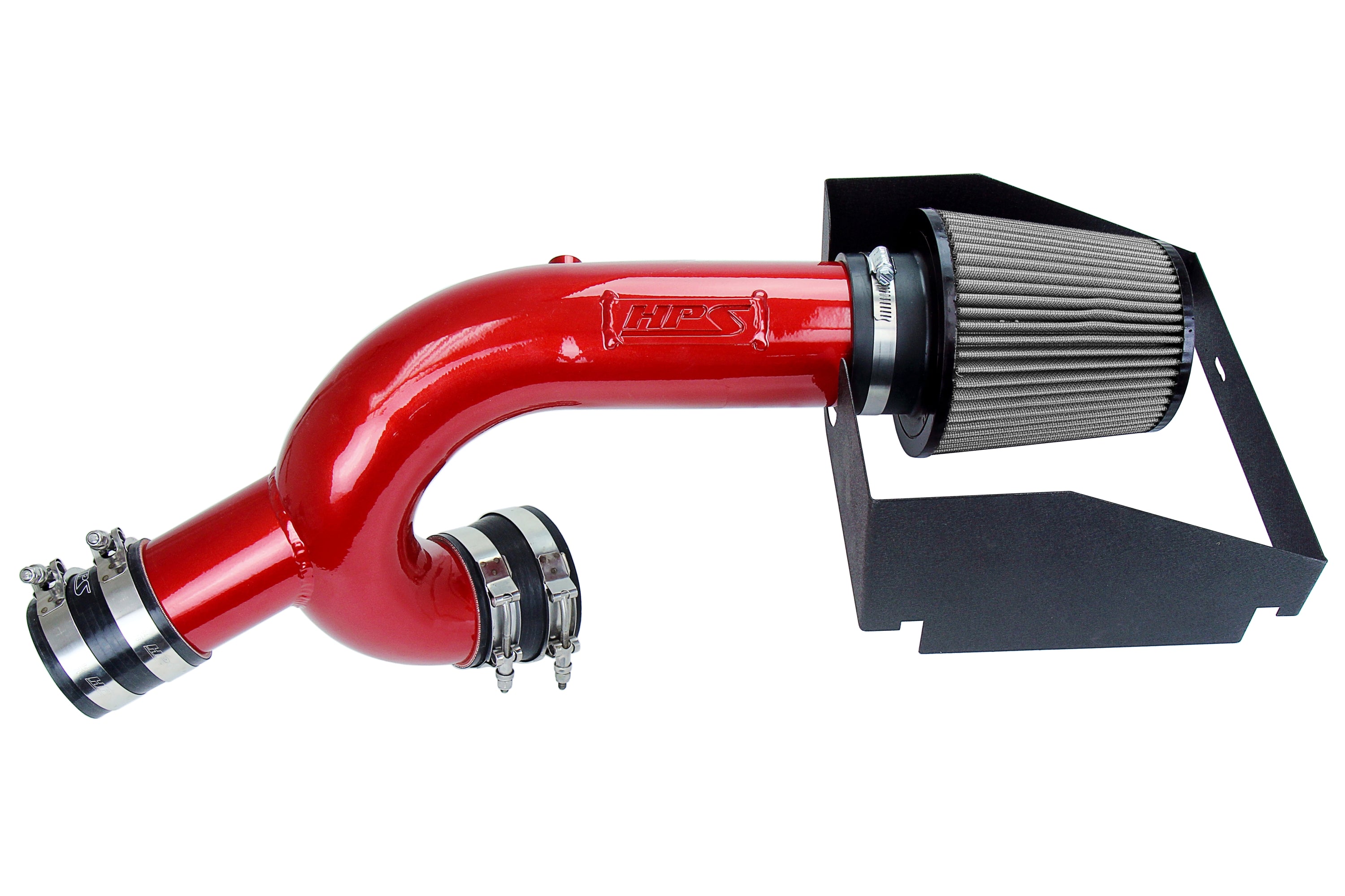 HPS Performance Red Cold Air Intake Kit with Heat Shield 2018-2024 Ford Expedition 3.5L V6 EcoBoost Twin Turbo 827-787R