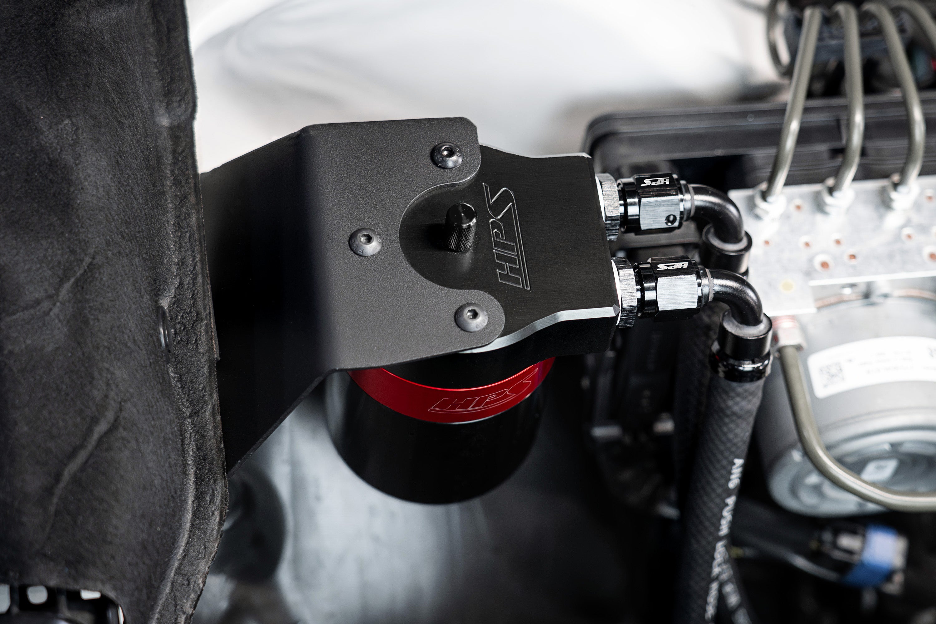 HPS Performance Aluminum Air Oil Separator AOS Kit Installed 2015-2019 Subaru Outback FB25 2.5L Non Turbo 860-006