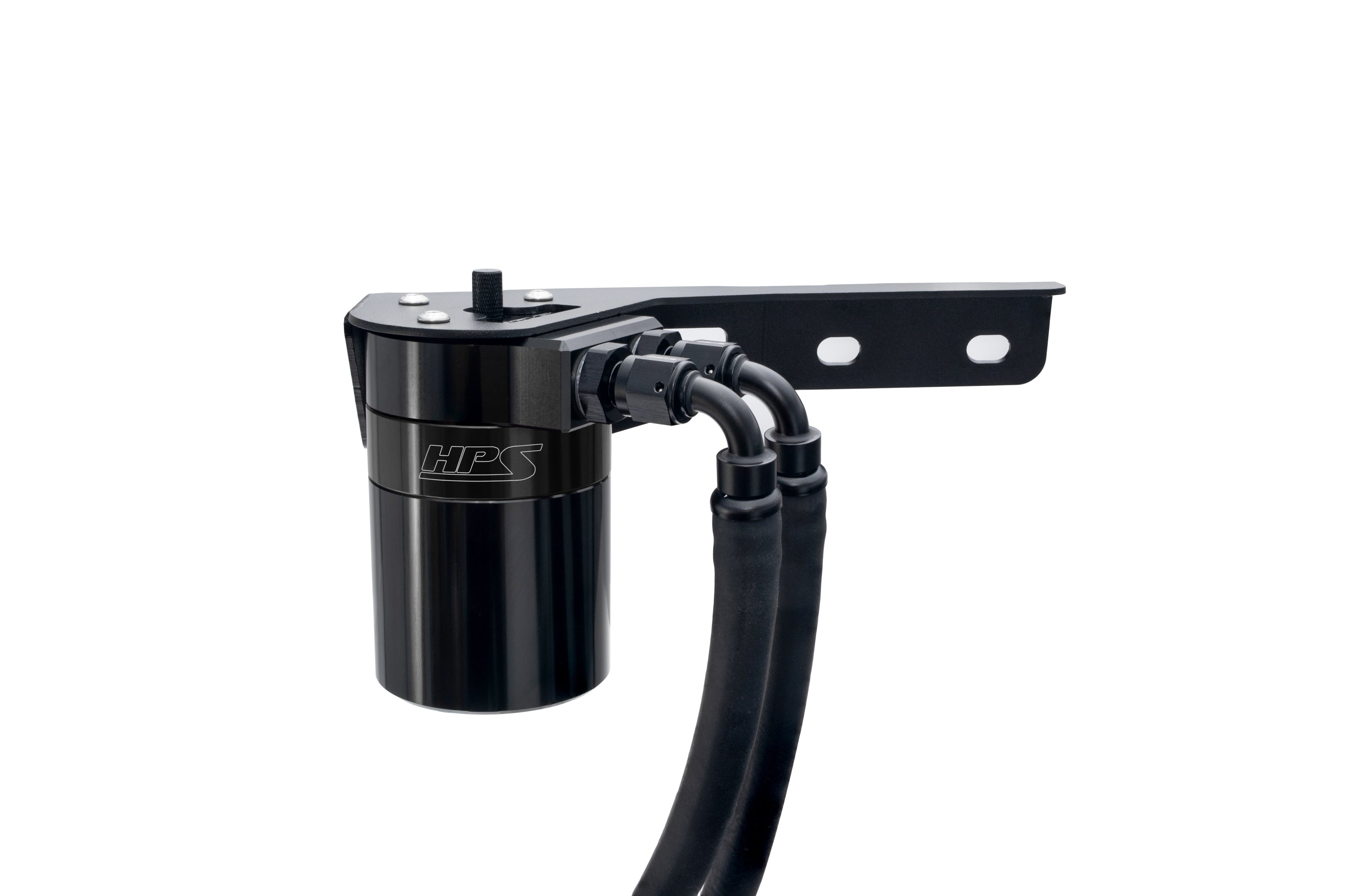 HPS Performance Black Aluminum Oil Catch Can Kit AOS 2019-2025 Acura RDX 2.0L Turbo K20C4 860-015WB