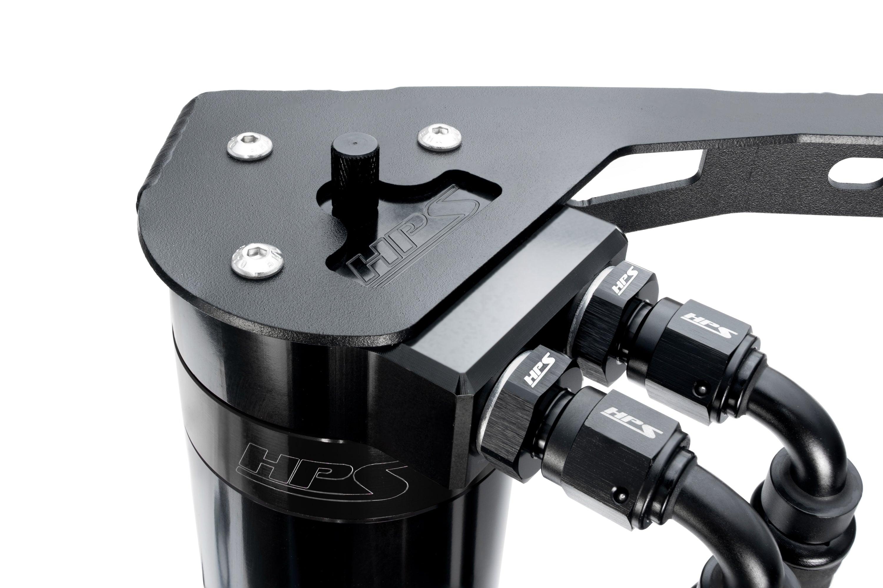 HPS Performance Black Aluminum Oil Catch Can Kit 2019-2025 Acura RDX 2.0L Turbo K20C4 860-015WB