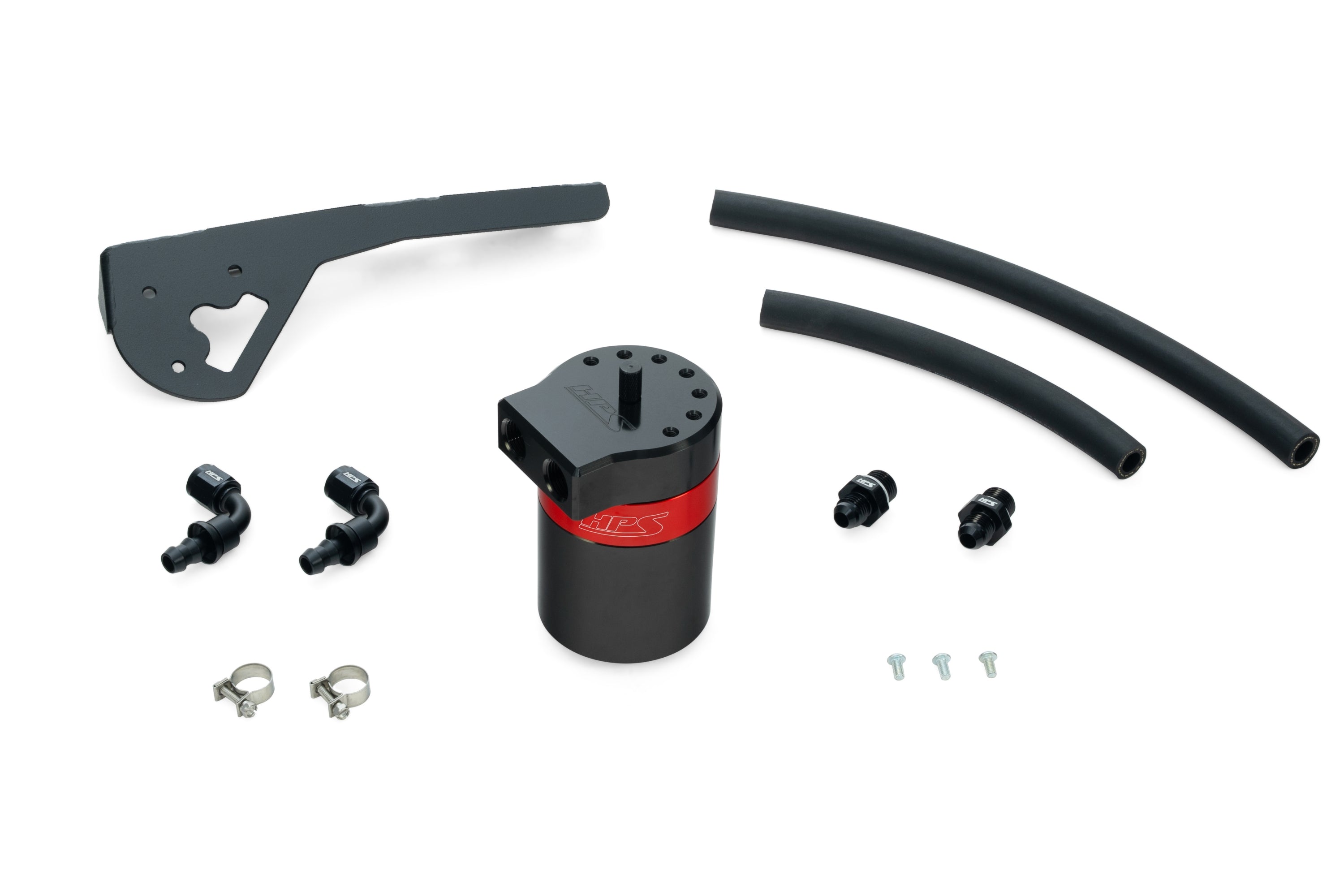 HPS Performance RED Aluminum Oil Catch Can Kit AOS 3rd Gen Acura RDX 2.0L Turbo 860-015