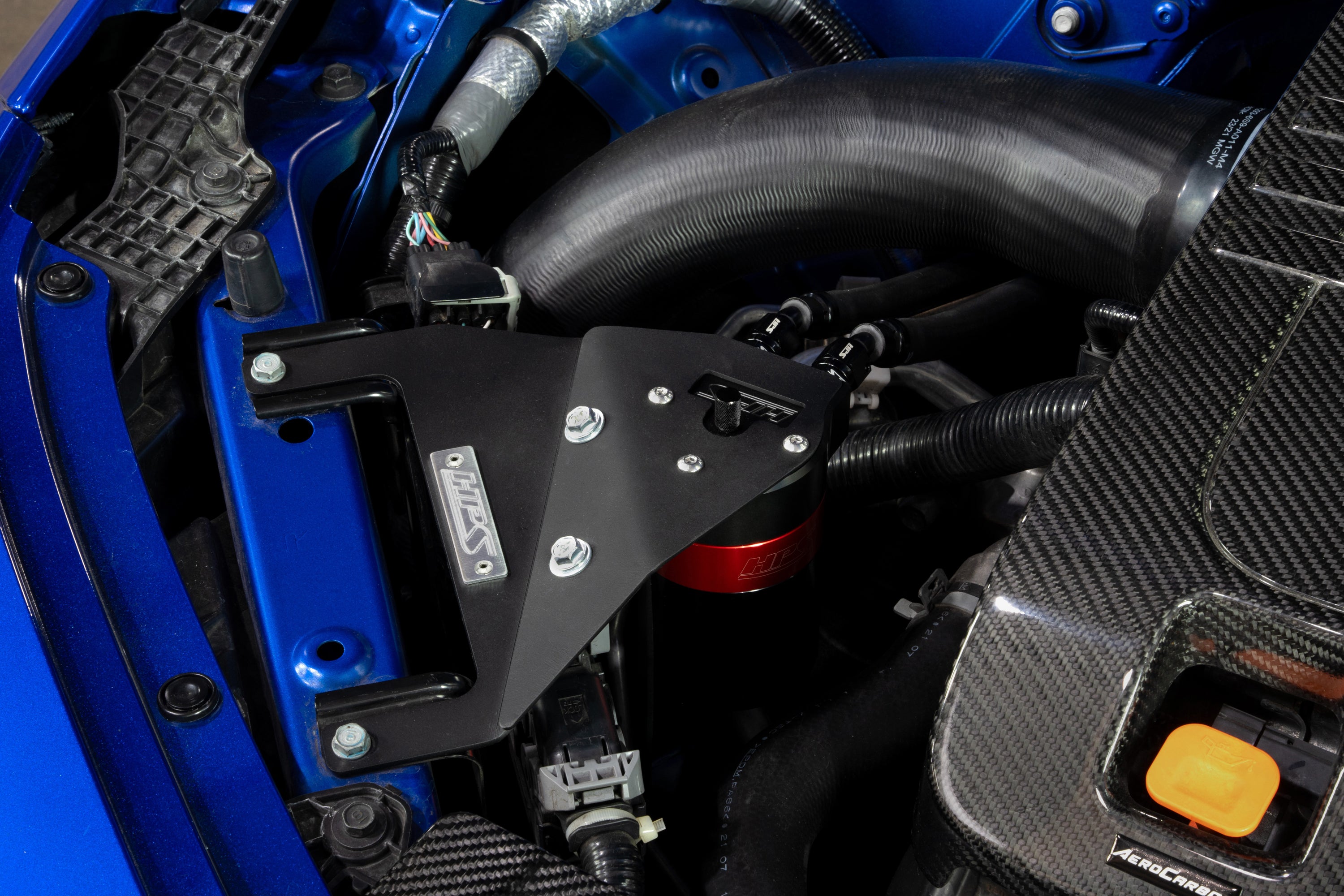 HPS Performance Aluminum Oil Catch Can Kit Installed 2021-2025 Acura TLX Type S 3.0L Turbo 860-017