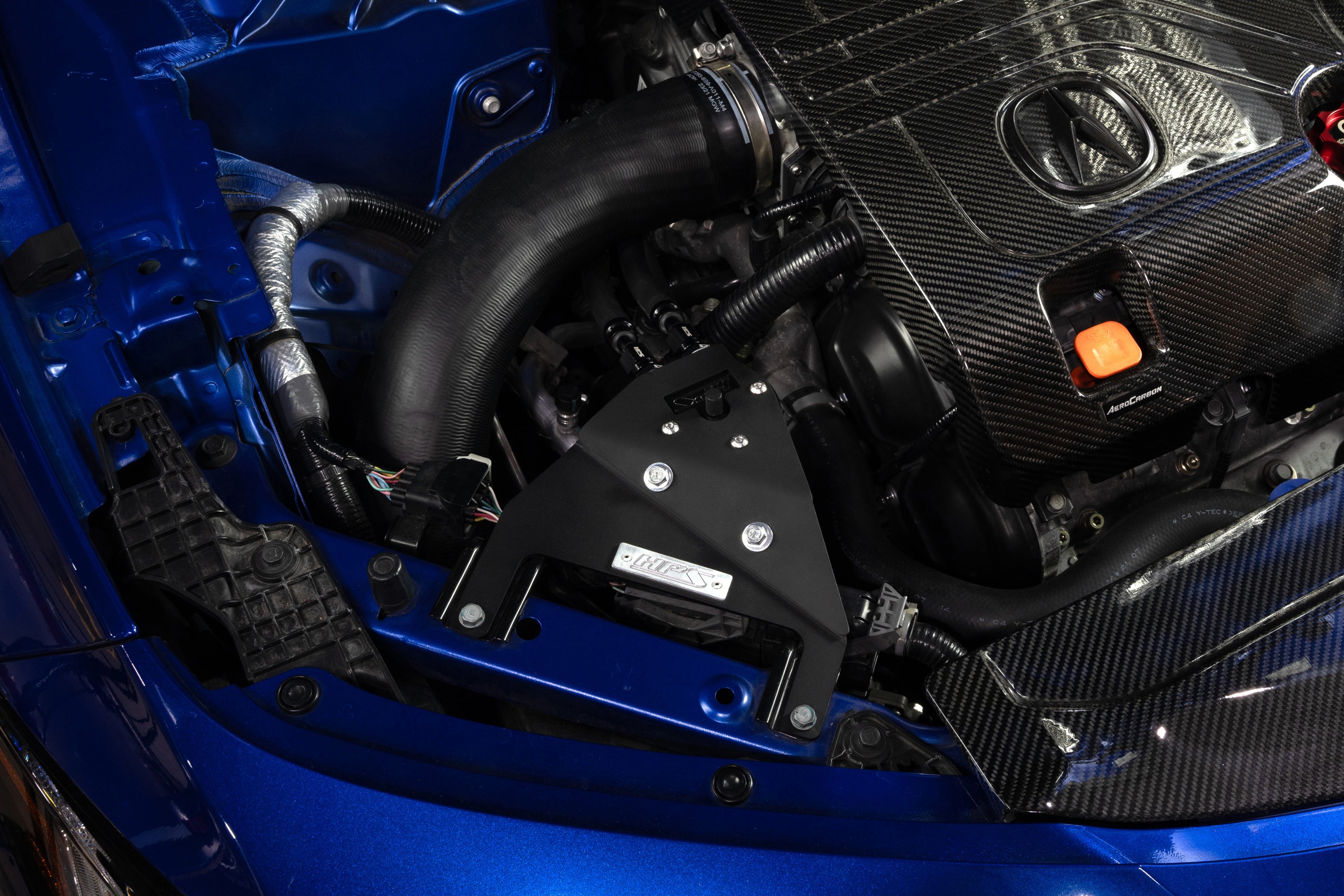 HPS Performance Aluminum Oil Catch Can Kit Installed 2021-2025 Acura TLX Type S 3.0L Turbo 860-017 AOS