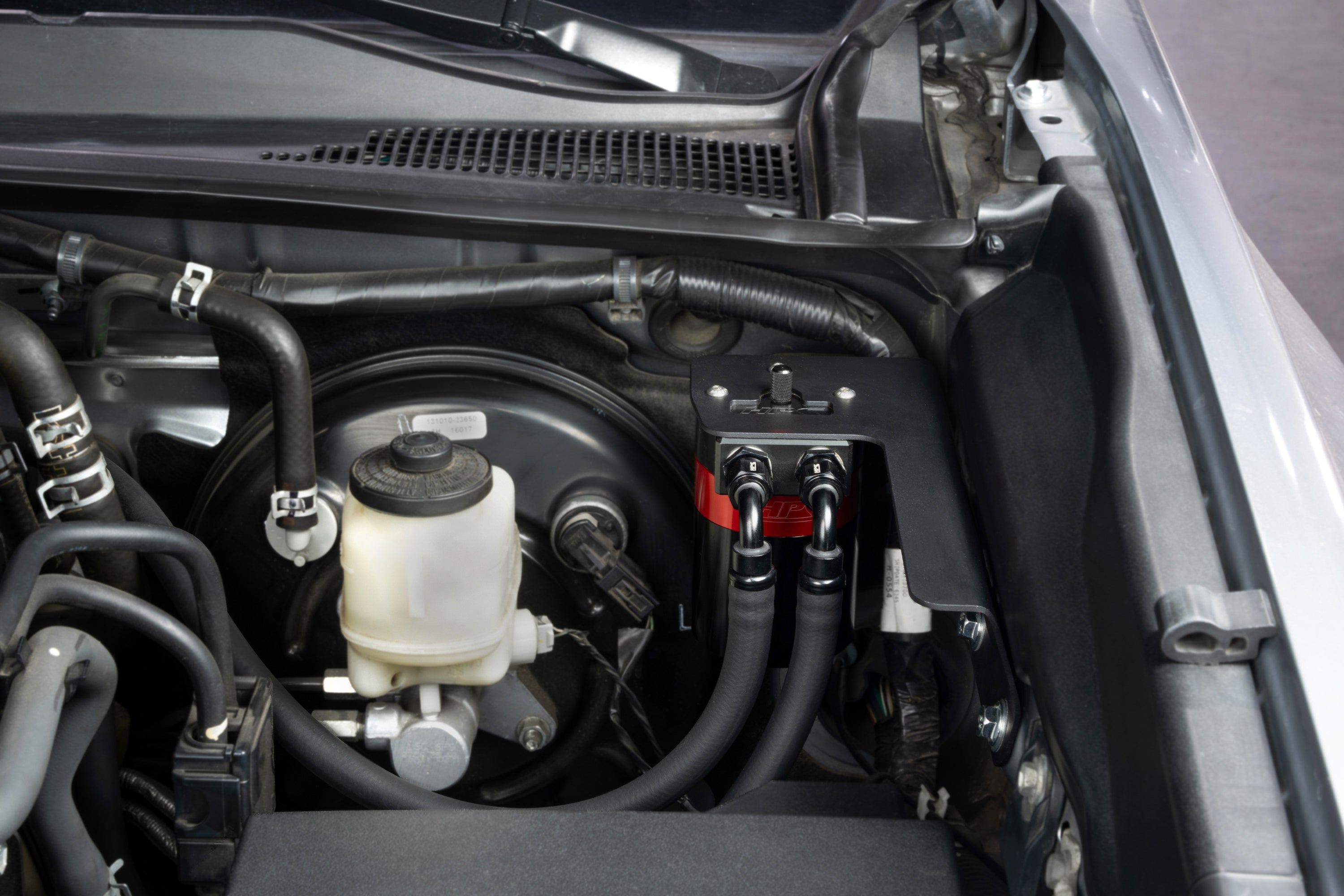 HPS Performance Aluminum Oil Catch Can Kit Installed 2016-2023 Toyota Tacoma 3.5L V6 860-021