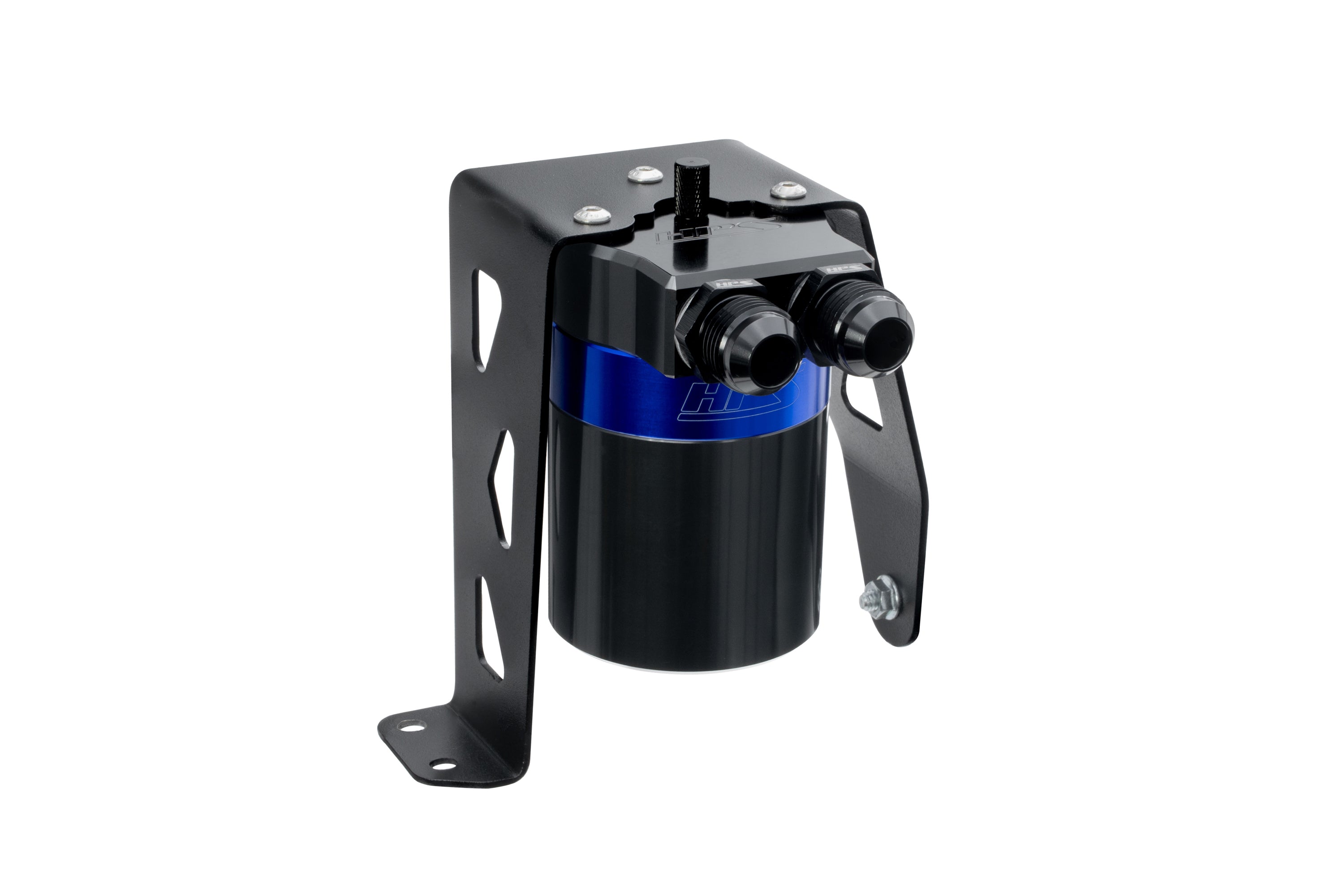 HPS Performance Blue Aluminum Oil Catch Can Kit 5th Gen Toyota Land Cruiser 250 2.4L Turbo 860-024BL