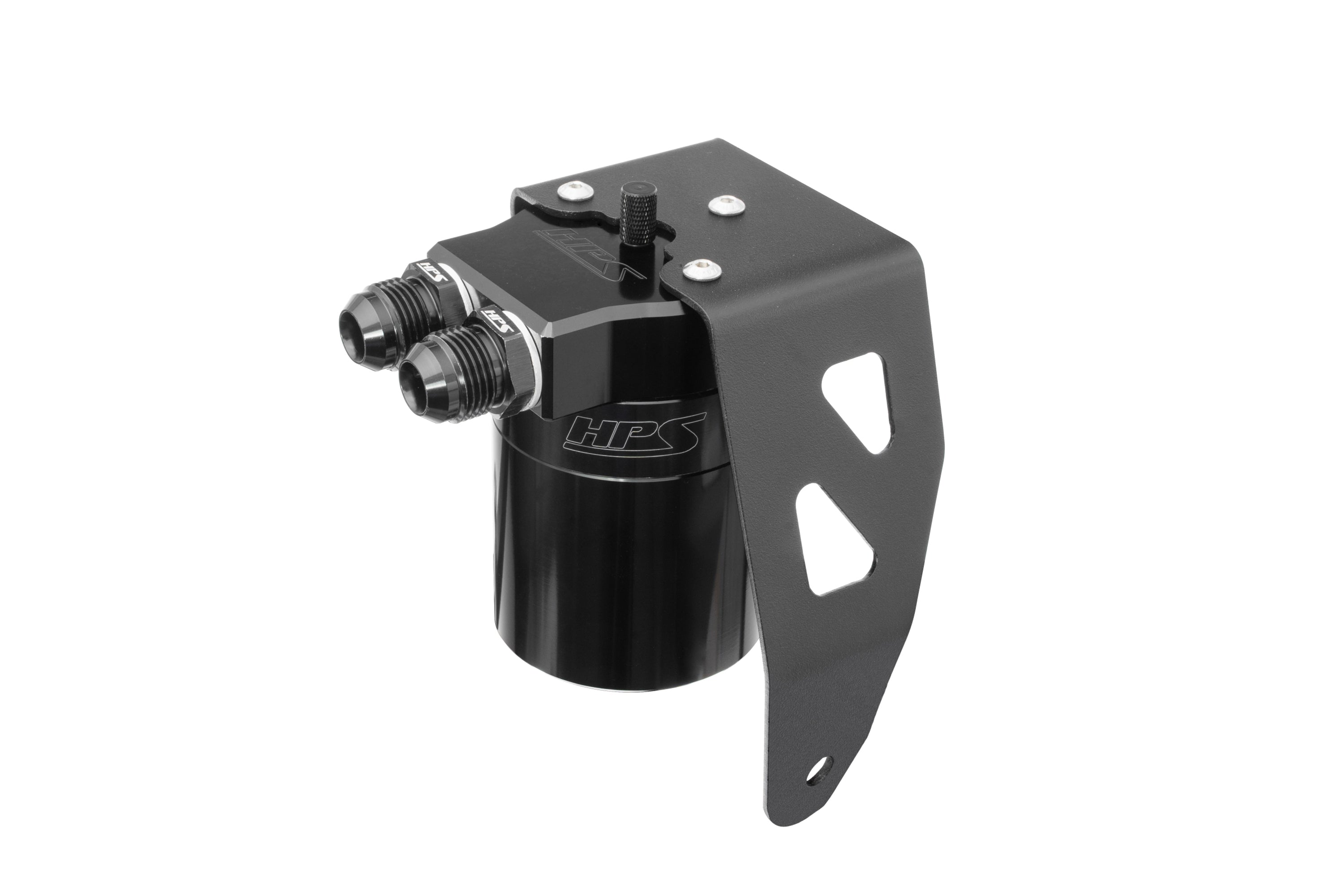 HPS Performance Black Aluminum Oil Catch Can Kit 2024-2025 Toyota Land Cruiser 2.4L Turbo 860-024WB