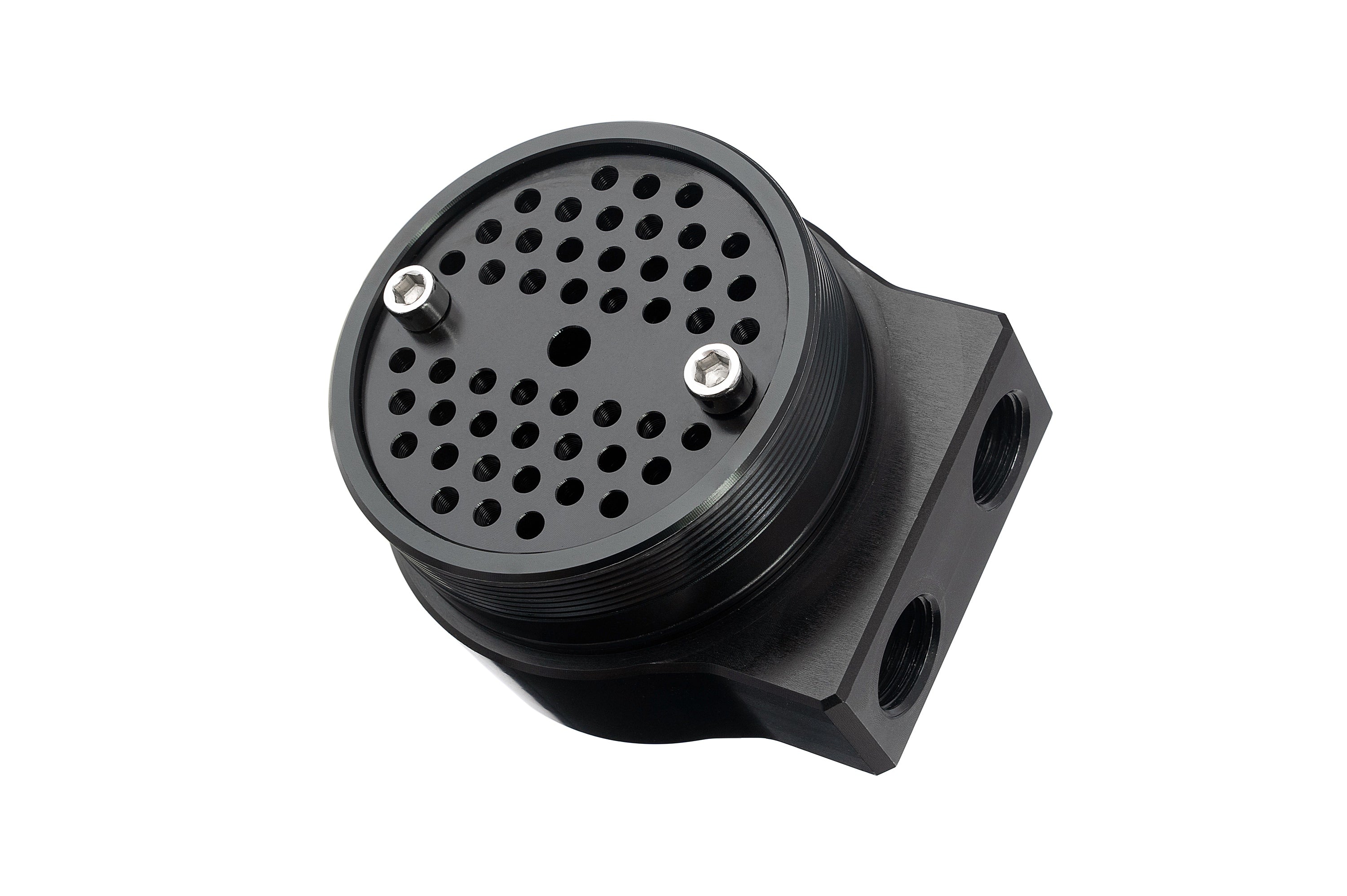 HPS Performance Aluminum Oil Catch Can Kit 2024-2025 Toyota Land Cruiser 2.4L Turbo, Black, 860-024WB