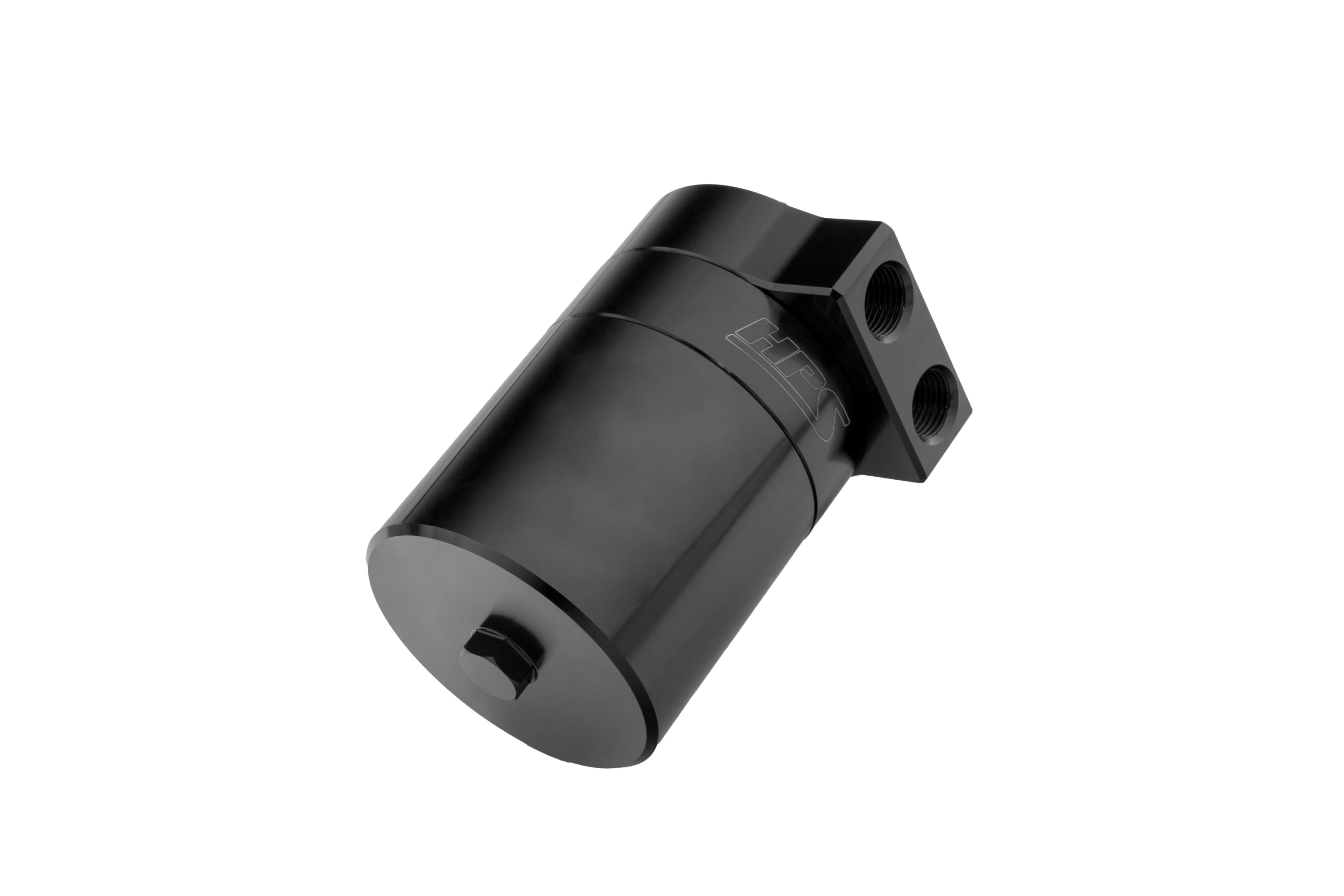 HPS Performance Aluminum Oil Catch Can Kit 2010-2015 Lexus IS250 C 2.5L V6, Black, 860-025WB