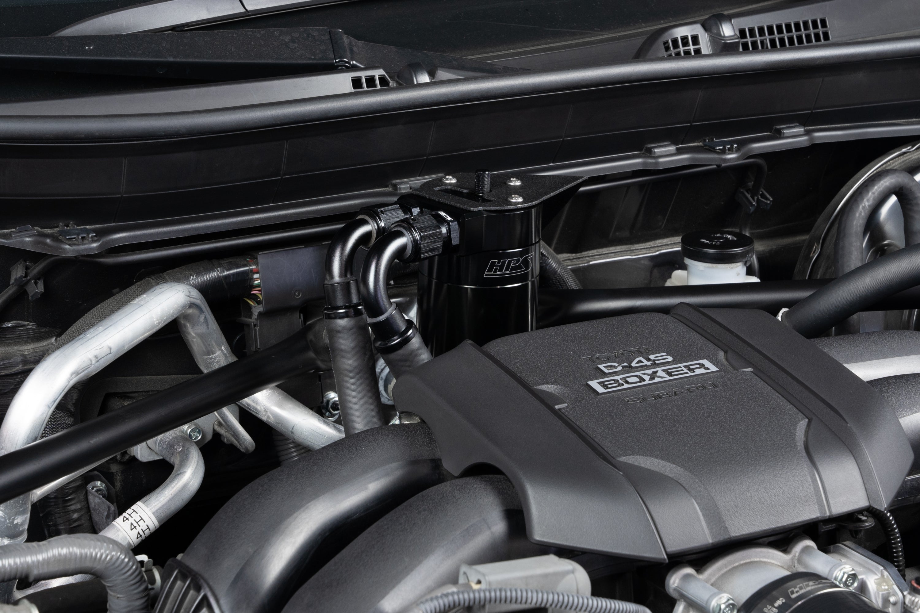 HPS Performance Black Aluminum Oil Catch Can Kit Installed 2022-2025 Toyota GR86 ZN8 Subaru BRZ ZD8 2.4L FA24D 860-026WB