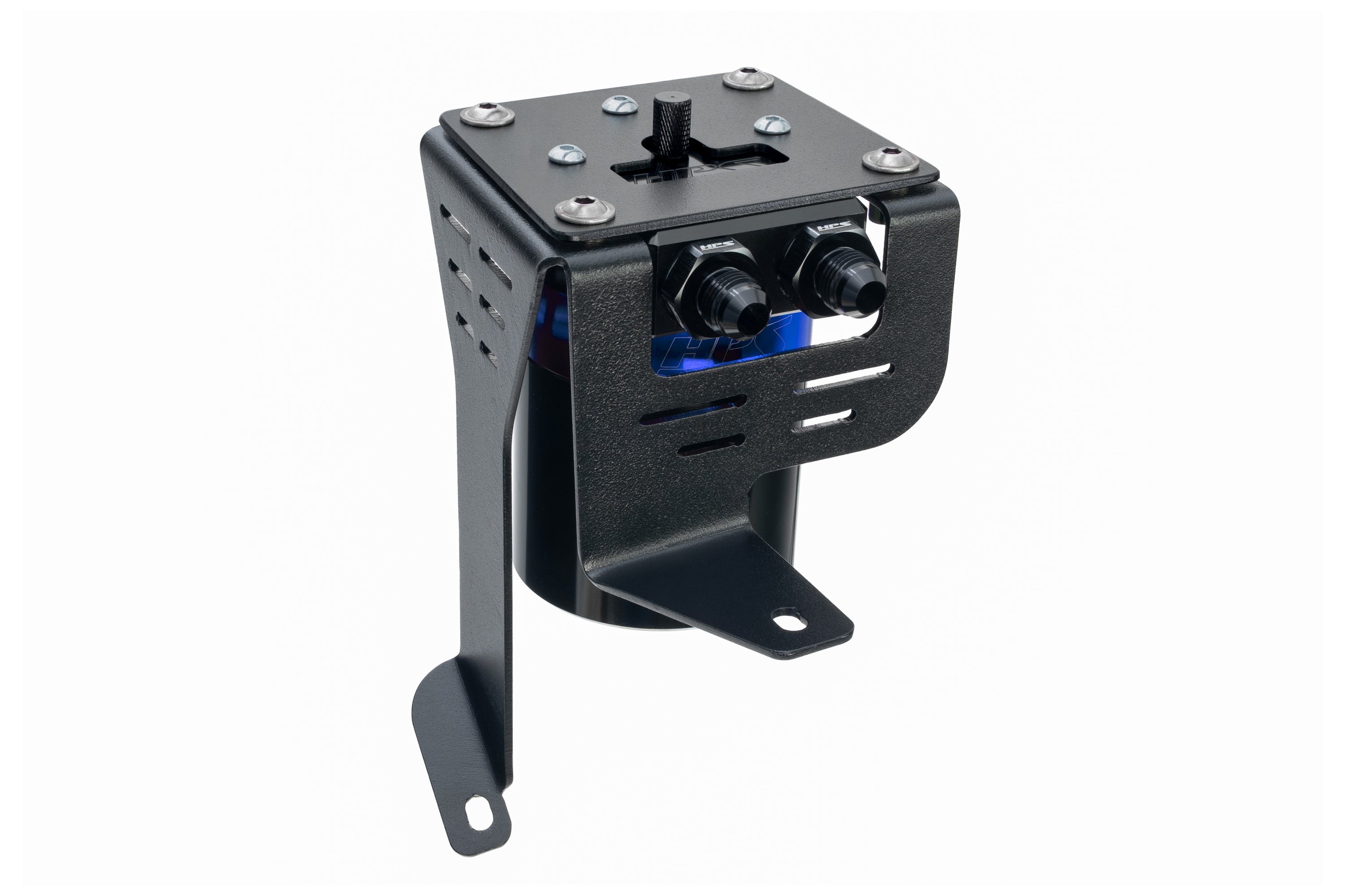 HPS Performance Blue Aluminum Oil Catch Can Kit 2012-2015 9th Gen Honda Civic Si 2.4L K24Z7 860-027BL