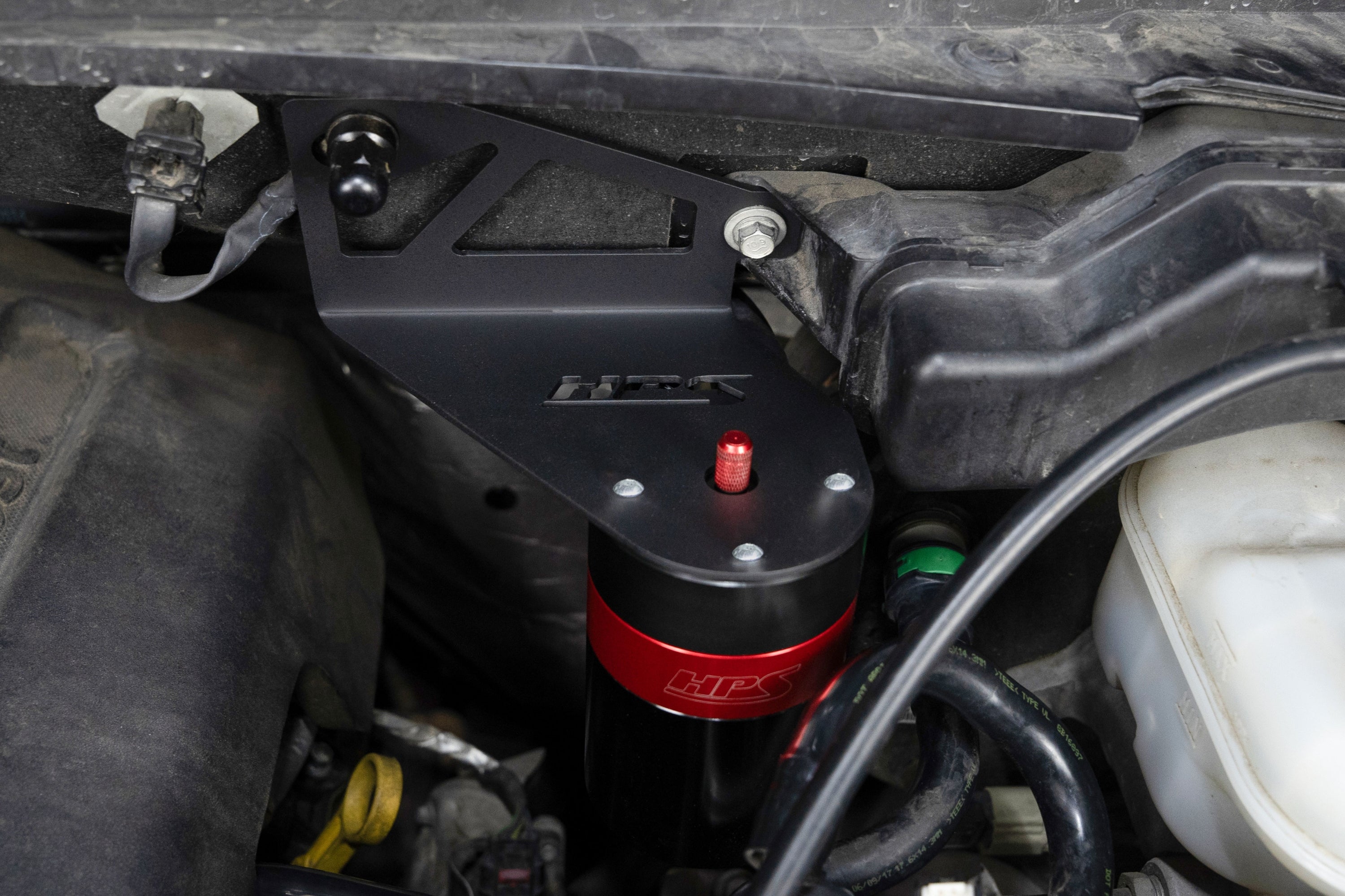 HPS Performance Aluminum Oil Catch Can Kit Installed 2015-2020 Ford F150 Pickup 2.7L 3.5L V6 Ecoboost Turbo 860-028
