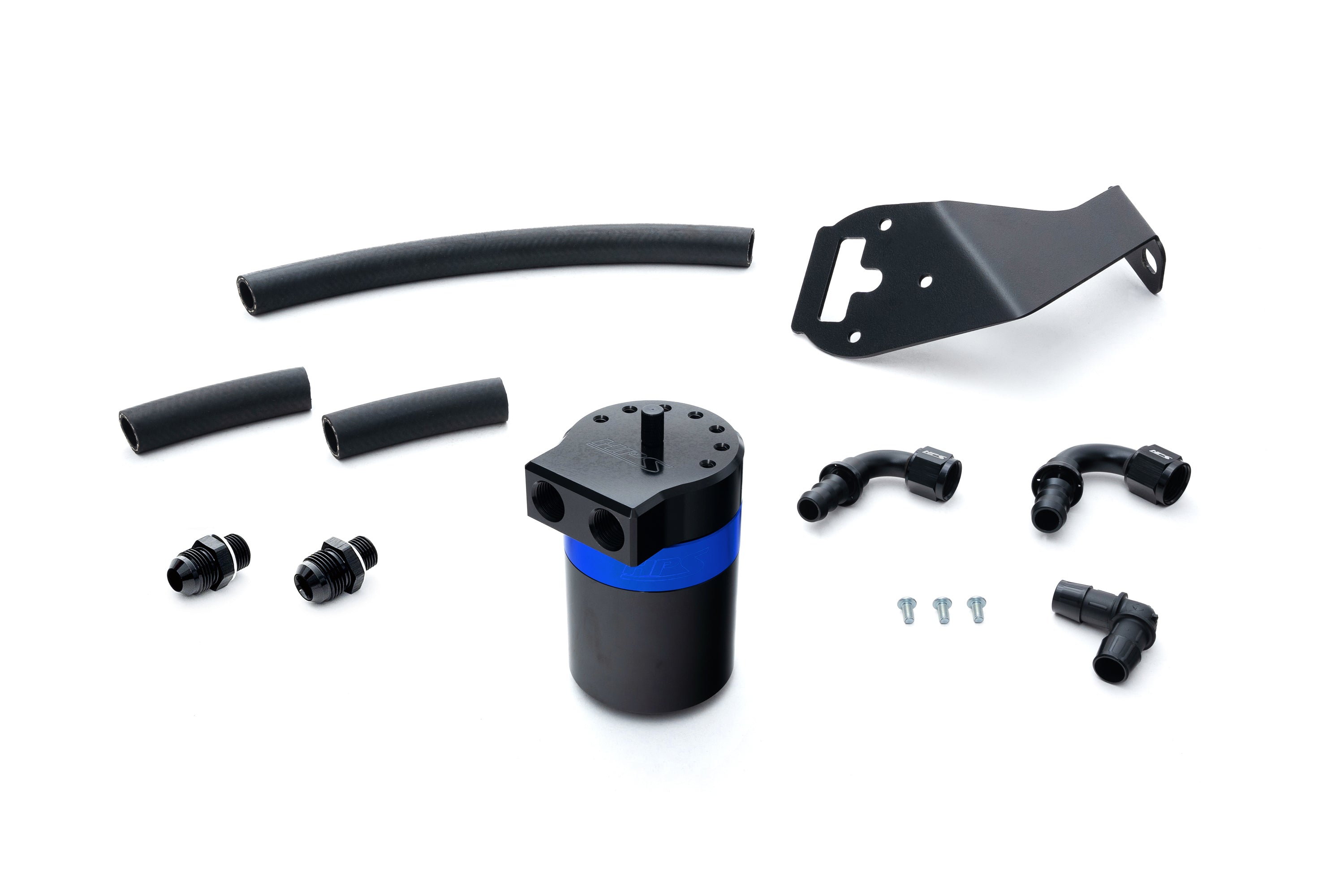 HPS Performance Blue Aluminum Oil Catch Can Kit AOS 2017-2020 Toyota 86 Scion FRS ZN6 2013-2020 Subaru BRZ ZC6 2.0L FA20 860-026BL