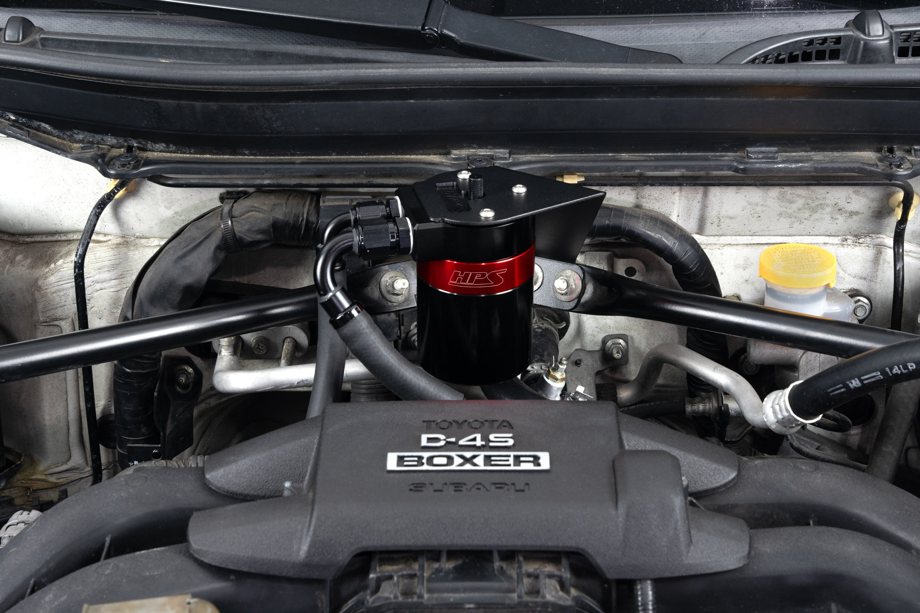 HPS Performance Aluminum Oil Catch Can Kit Installed 1st Gen Toyota 86 Scion FRS ZN6 2013-2020 Subaru BRZ ZC6 2.0L FA20 860-026