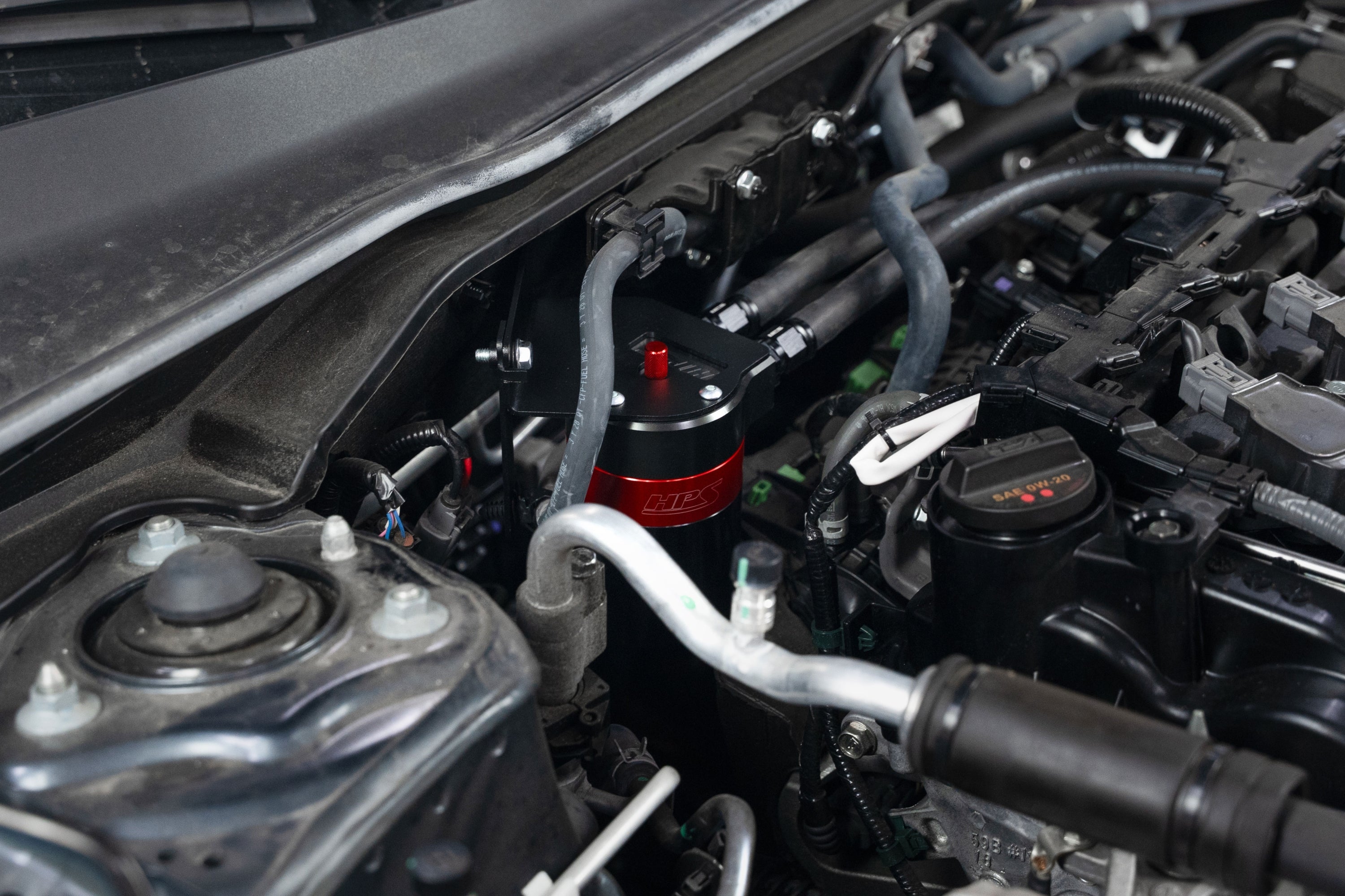 HPS Performance Aluminum Oil Catch Can Kit installed 5th Gen Acura Integra DE4 1.5L Turbo 860-031