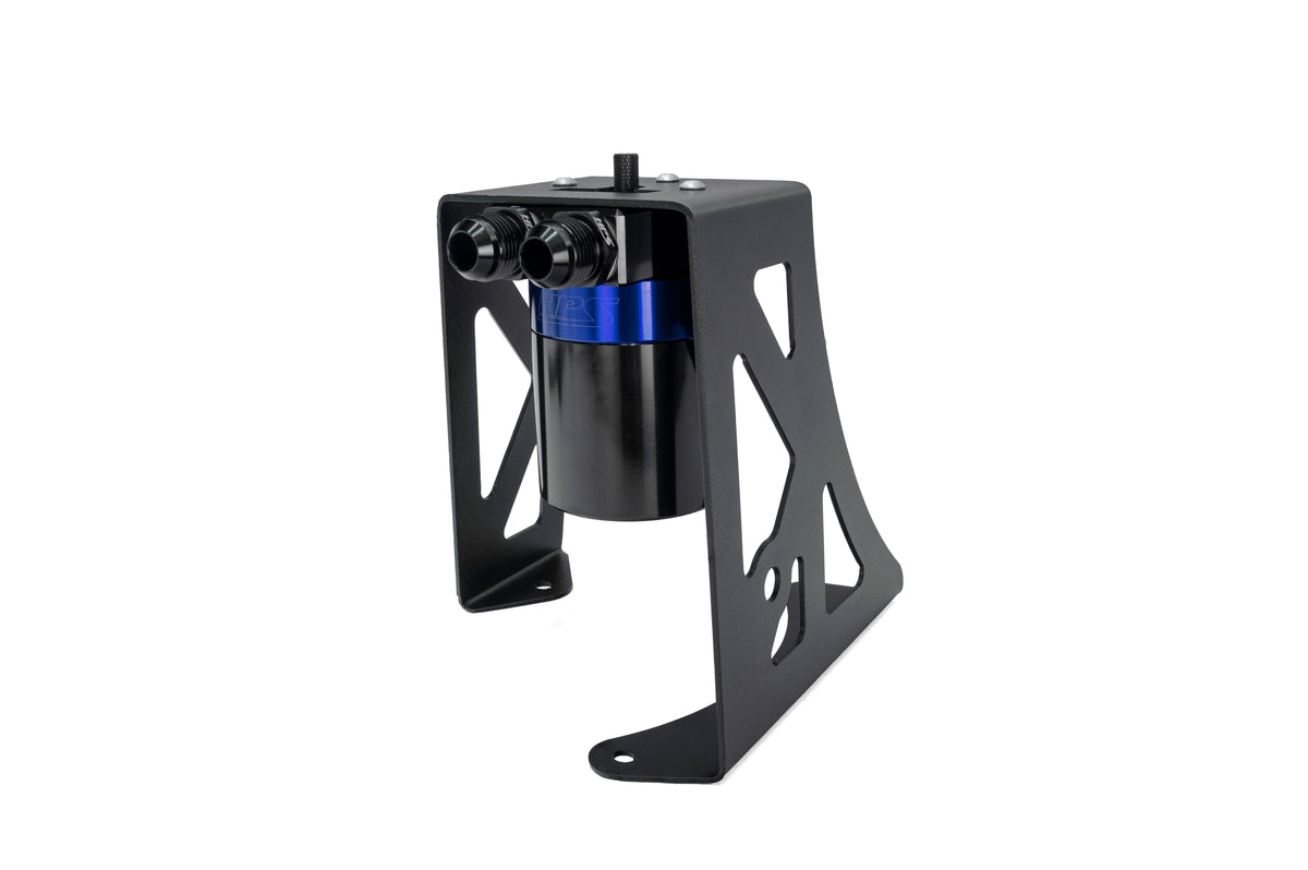 HPS Performance Aluminum Oil Catch Can Kit 2024-2026 Toyota Tacoma 2.4L Turbo, Blue, 860-032BL