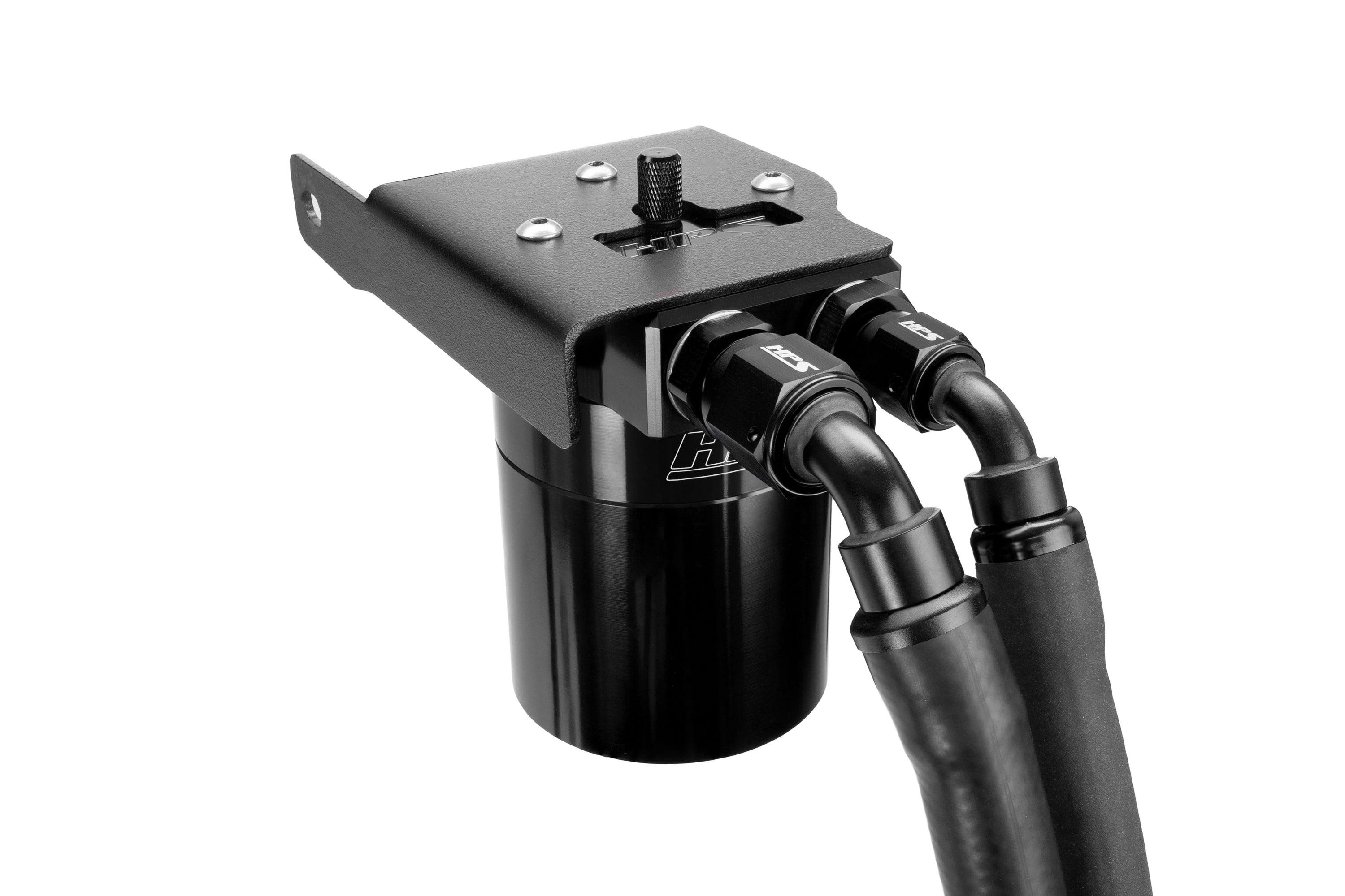 HPS Performance Black Aluminum Oil Catch Can Kit 2nd Gen Toyota Tundra Sequoia 5.7L 4.6L V8 860-033WB