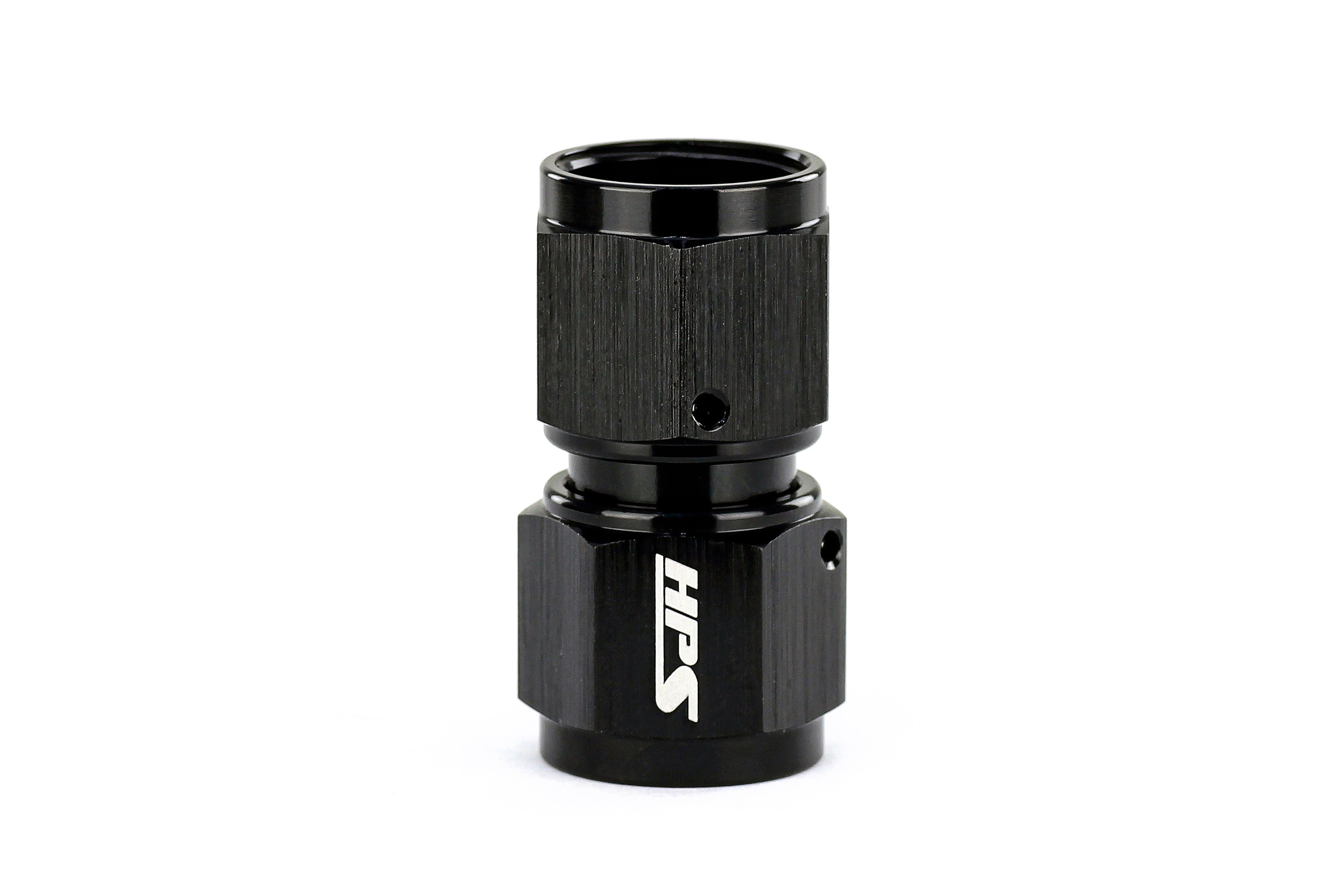 HPS Performance Black Aluminum Straight AN Female to Female Swivel Coupling Adapter -3 -4 -6