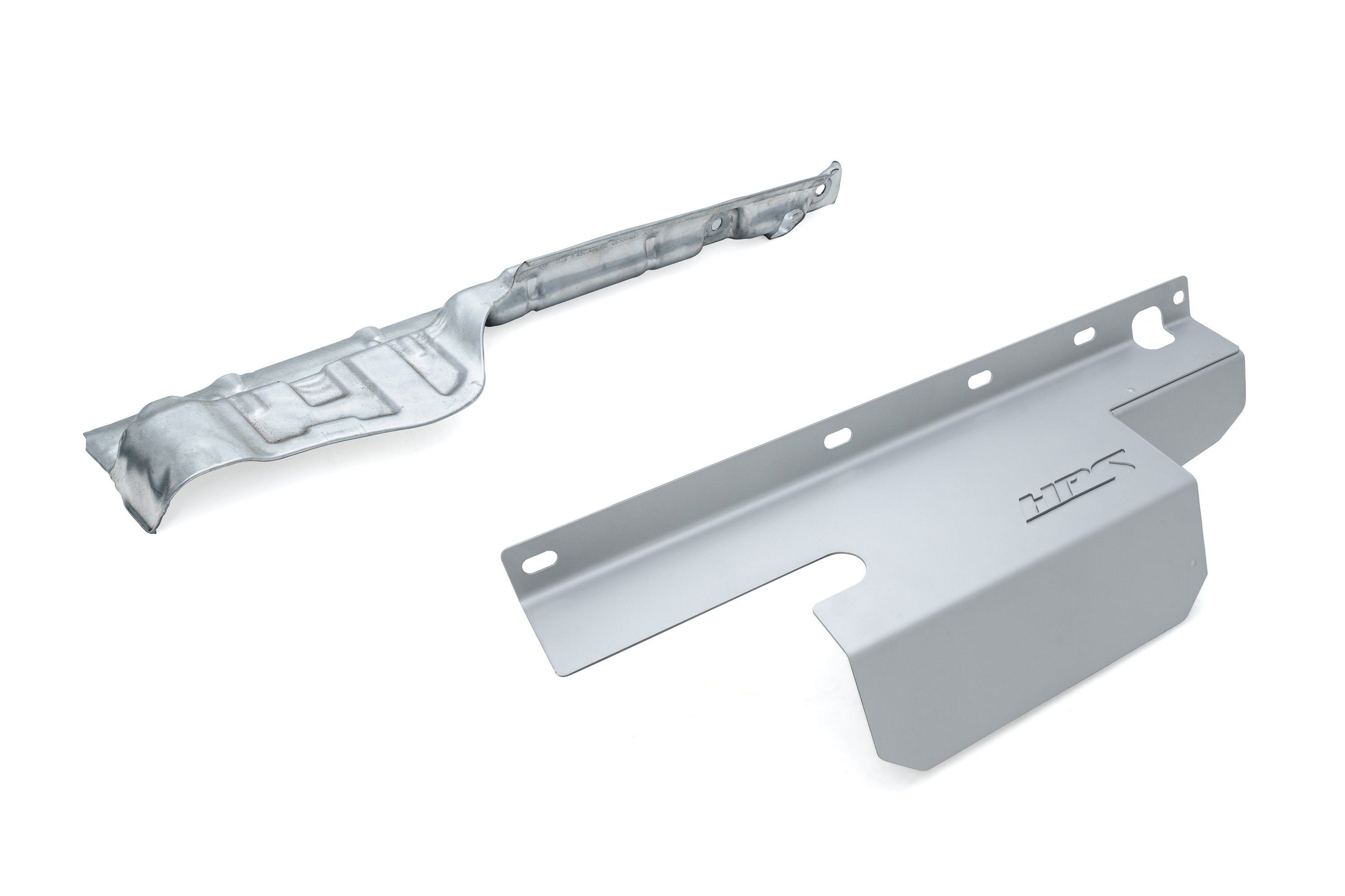 HPS Performance Turbo Steel Heat Shield vs OEM shield 2020-2024 BMW M340i M440i M240i G20 G22 G23 G26 G42 B58 3.0L Turbo 94-001