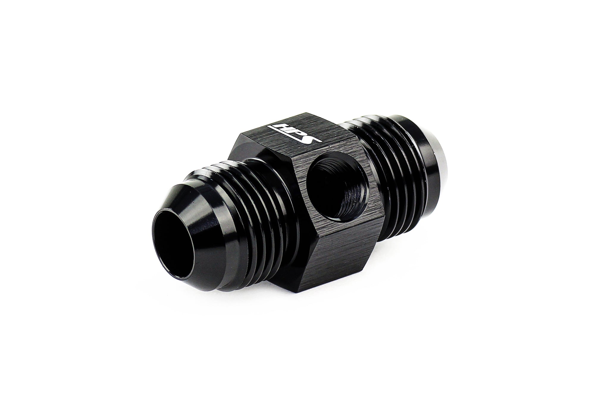 HPS Performance Black Aluminum AN Male to Male Adapter with 1/8" NPT Female Port Sensor -3 -4 -6