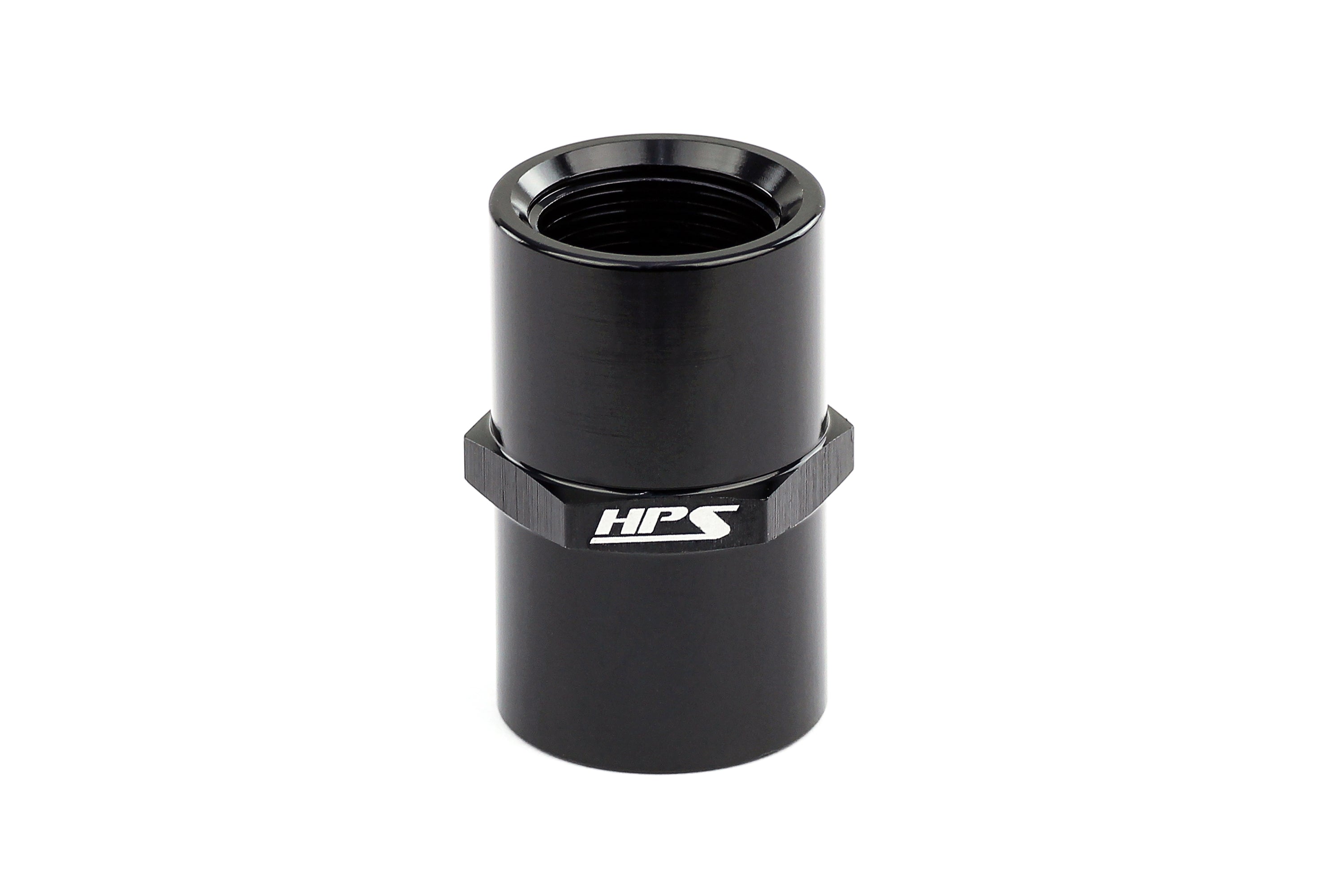 HPS Performance Black Aluminum Straight NPT Female to Female Coupler Adapter 1/4" 1/8"
