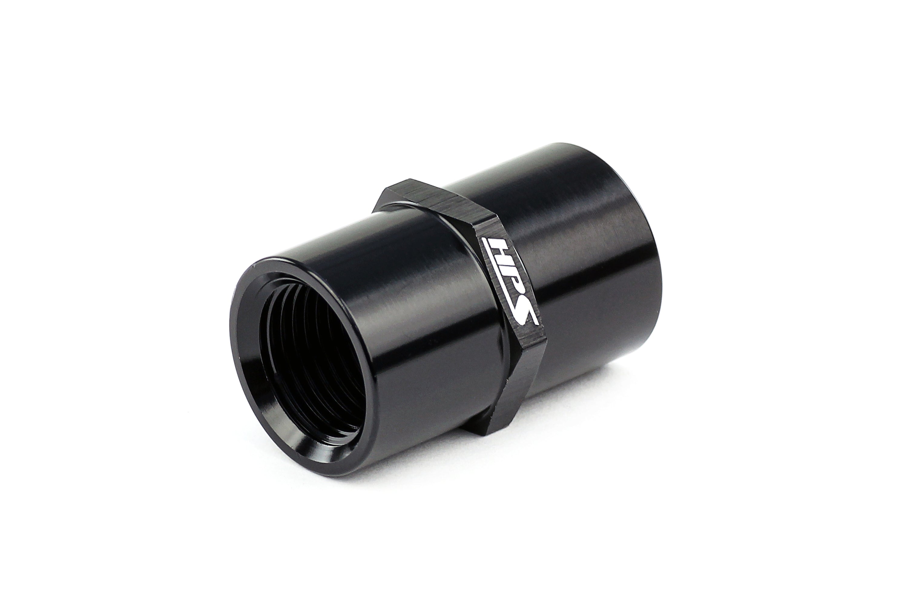 HPS Performance Black Aluminum Straight NPT Female to Female Coupler Adapter 3/8" 1/2"