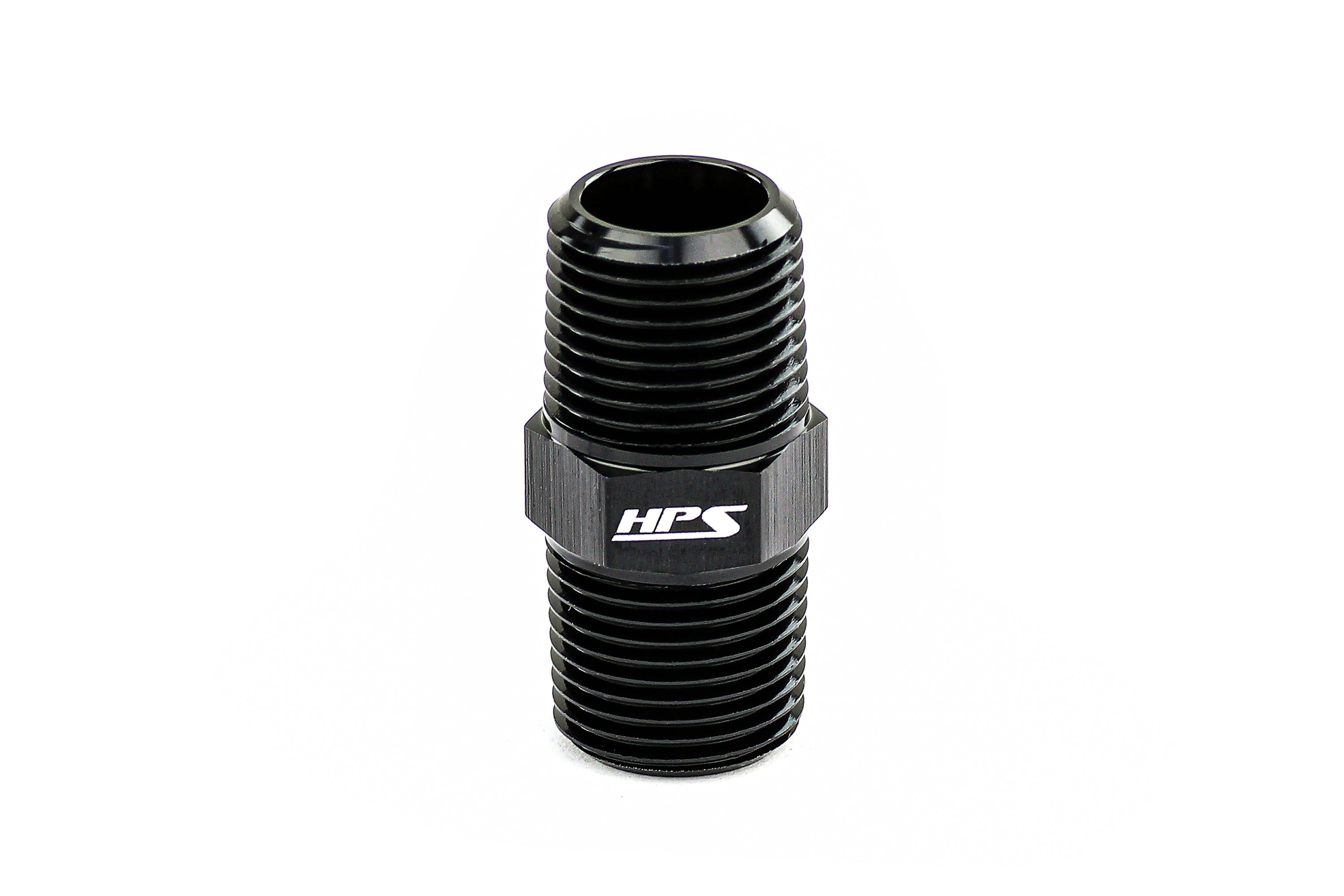 HPS Performance Black Aluminum NPT Male To NPT Male Union Coupler Adapter 3/8" 1/2"