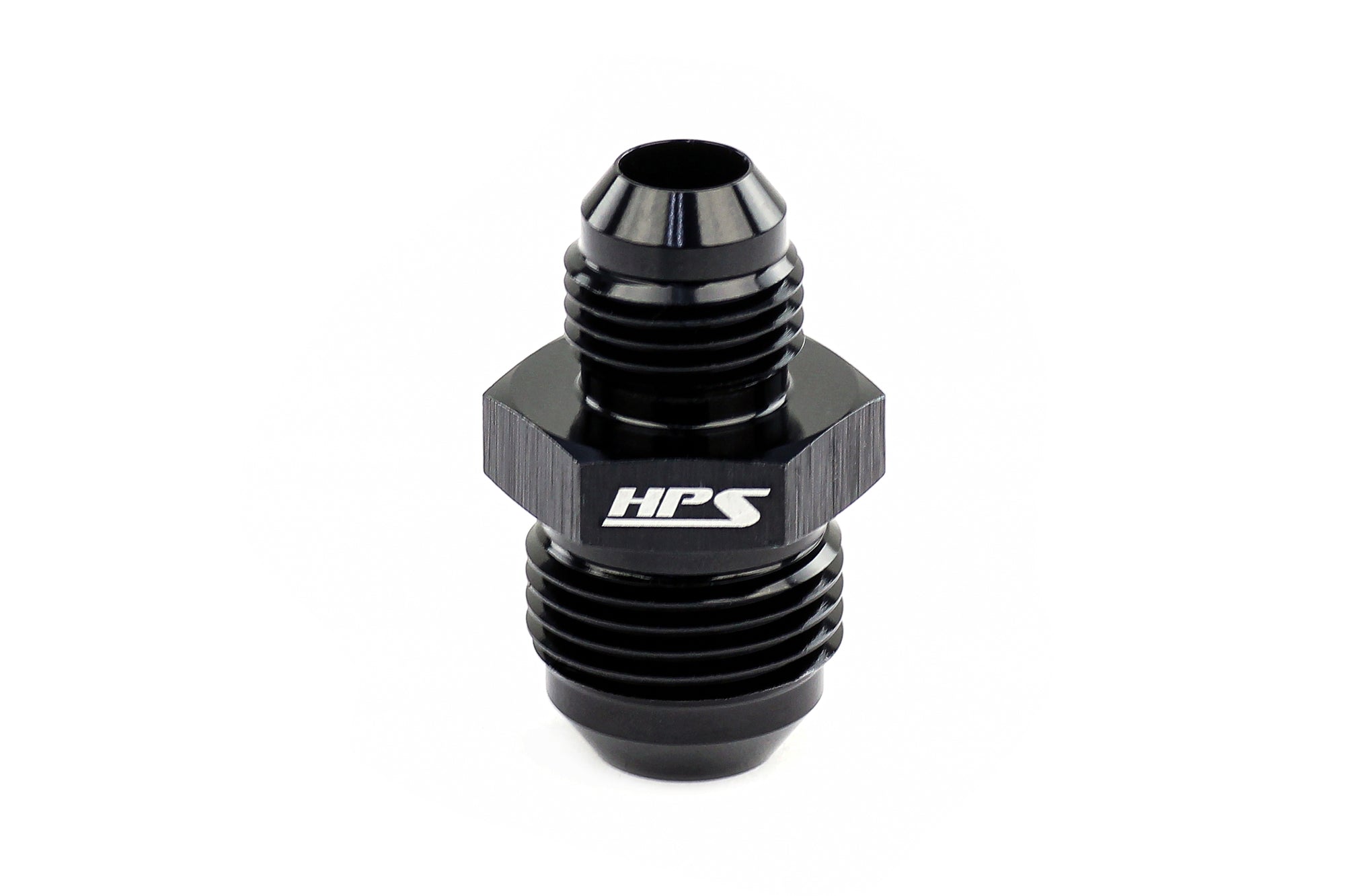 HPS Performance Black Aluminum AN Male To Male Reducer Union Coupler Adapter -10 -12 -16