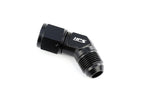 HPS Performance Black Aluminum 45 Degree AN Male to Female Swivel Adapter Coupler -4 -6