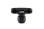 HPS Performance AN Male Tee with AN Female Swivel on Side Fitting Aluminum Adapter Black