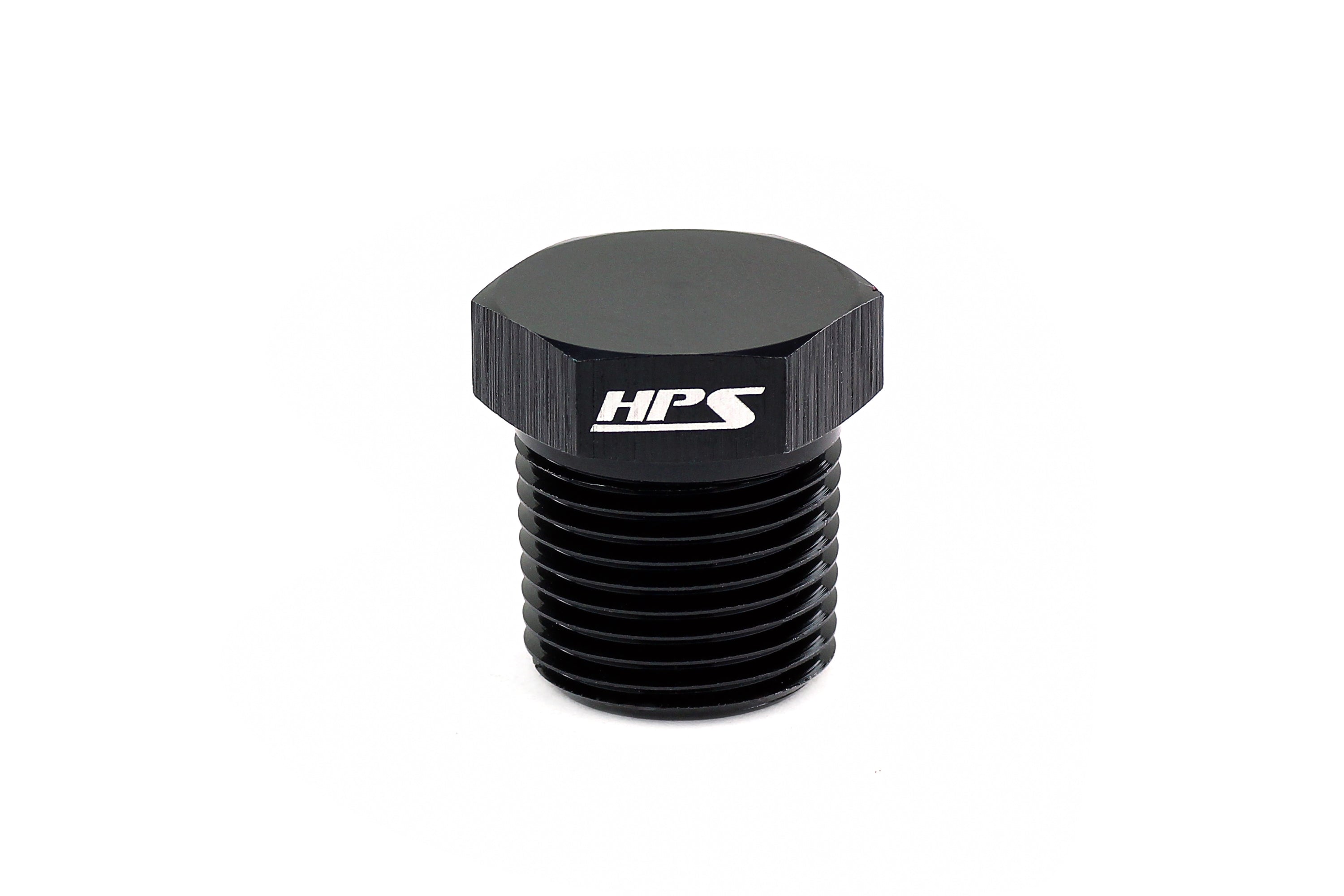 HPS Performance AN Fittings NPT Plug, Aluminum Black