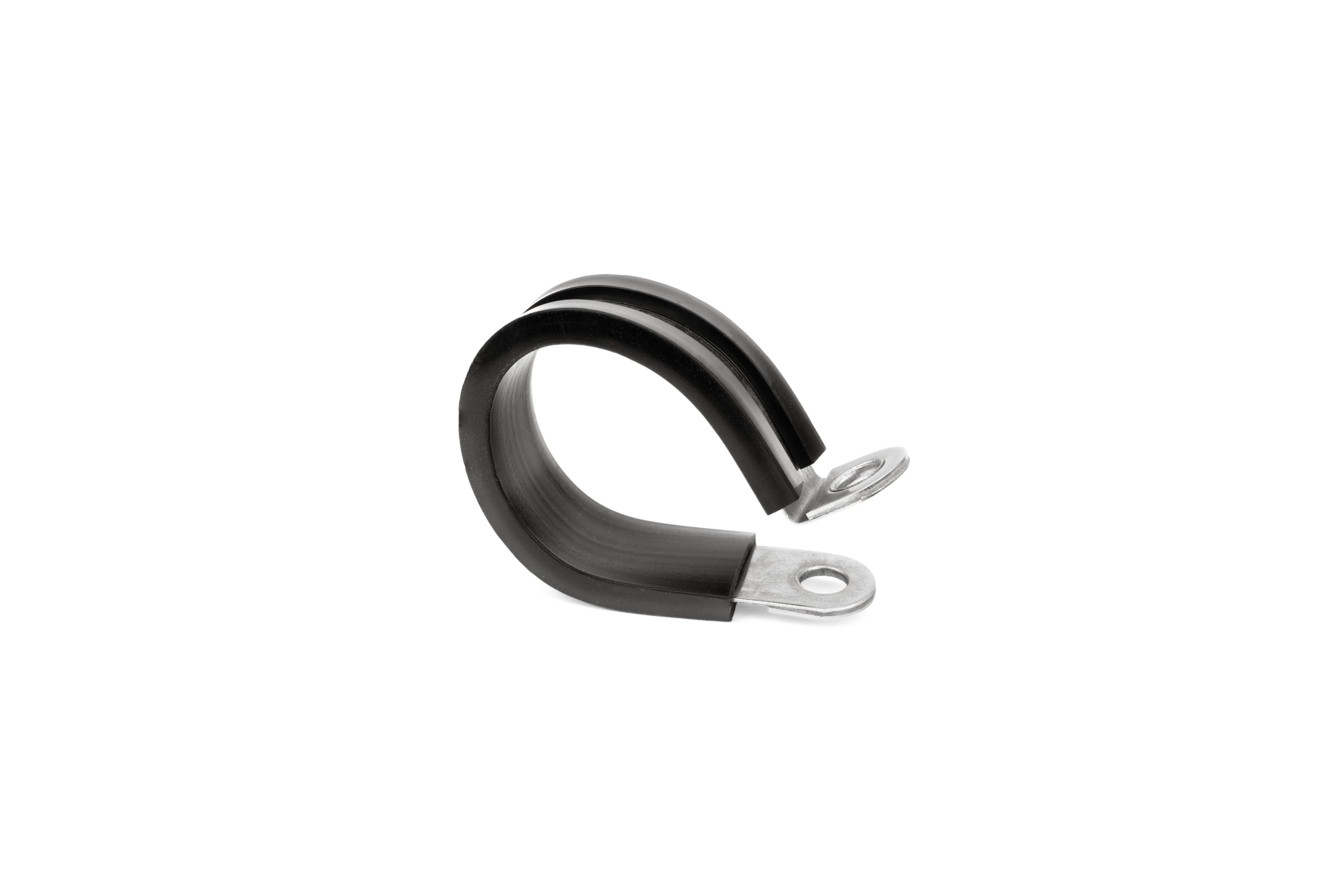 HPS Stainless Steel Adel Cushion Clamp for Tube, Wire and Hose, Black Rubber EPDM