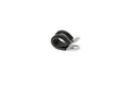 HPS Stainless Steel Adel Cushion Clamp for 3/16" (5mm) OD Tube, Wire and Hose, Black Rubber EPDM
