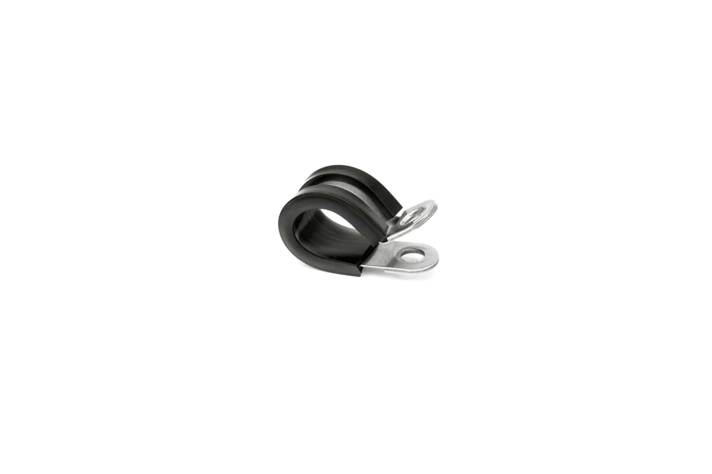 HPS Stainless Steel Adel Cushion Clamp for 3/16" (5mm) OD Tube, Wire and Hose, Black Rubber EPDM