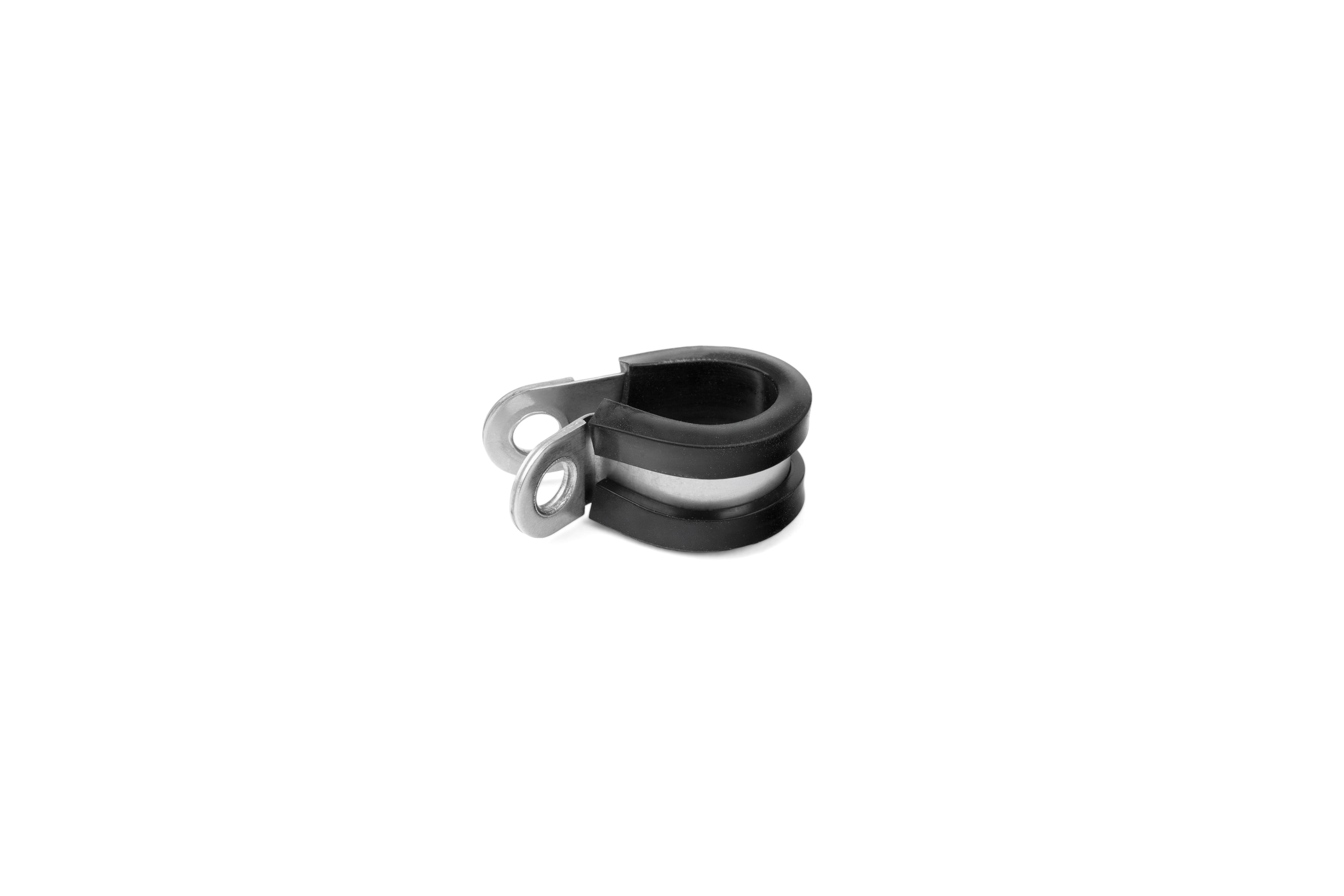 HPS Stainless Steel Adel Cushion Clamp for 3/16" (5mm) OD Tube, Wire and Hose, Black Rubber EPDM