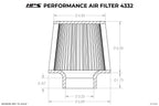 HPS Performance 3.25" Air Filter, 7.75" Length, 6" Base, 4.5" Top, HPS-4332