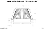 HPS Performance 6" Air Filter, 6" Length, 7.5" Base, 4.75" Top, HPS-4334