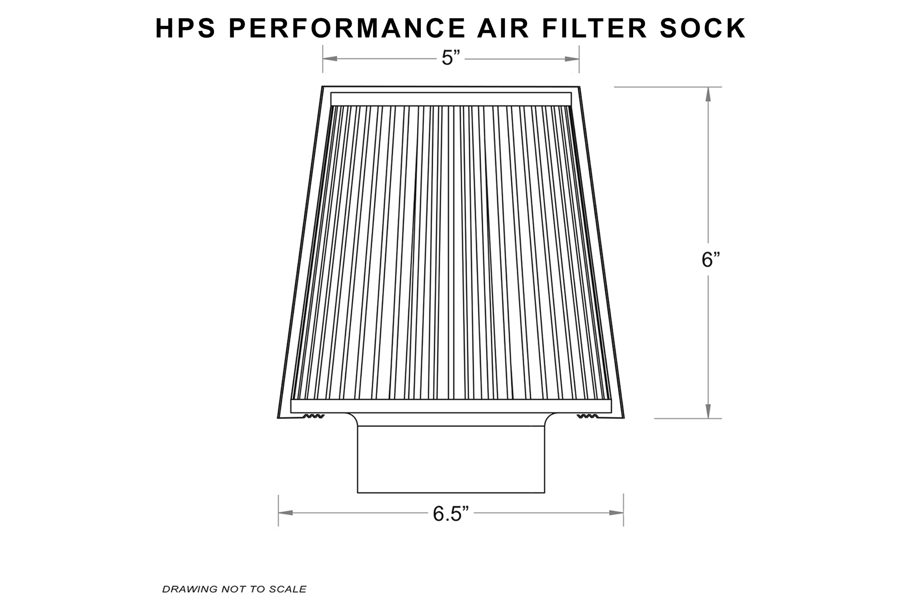 HPS Performance Universal Water Resistant Air Intake Pre-Filter Sock HPS-9147