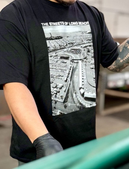 HPS Performance The Streets of Long Beach Aerial View T-Shirt, Black