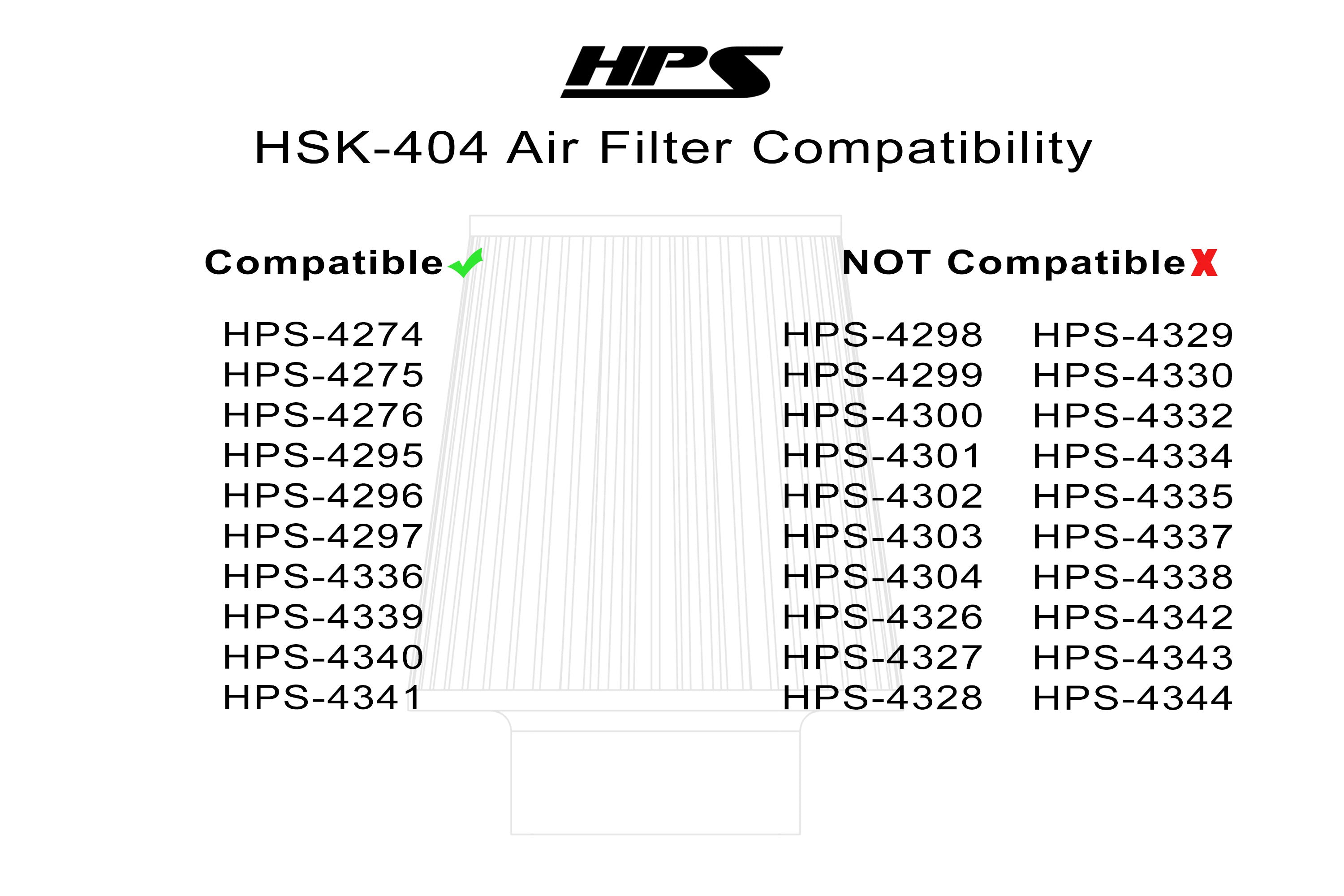 HPS Performance Aluminum Heat Shield for 2.5" 2.75" 3" 3.25" 3.5" Air Filter, HSK-404