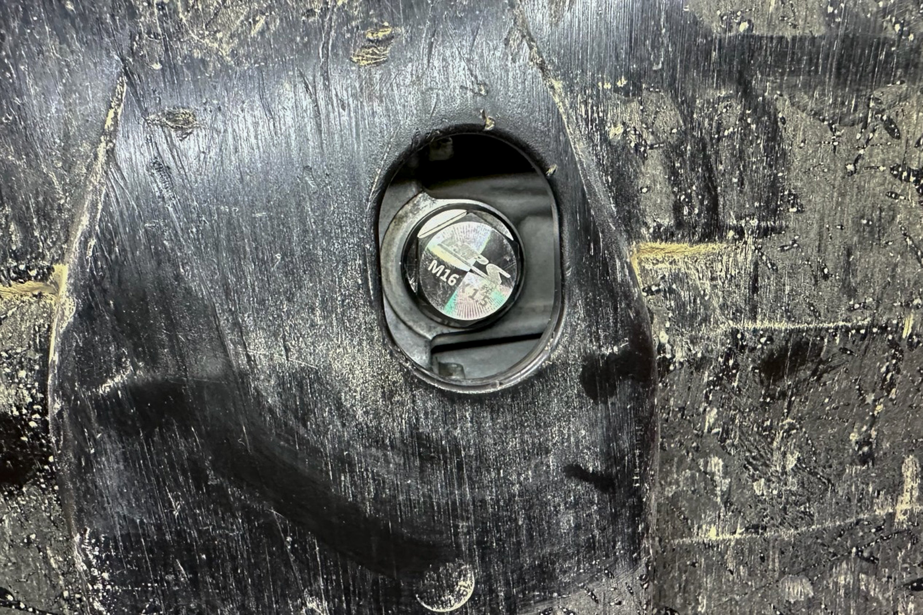 HPS Stainless Steel Magnetic Oil Drain Plug Bolt installed Polaris General Ranger RZR Turbo Front Differential MDPK-100