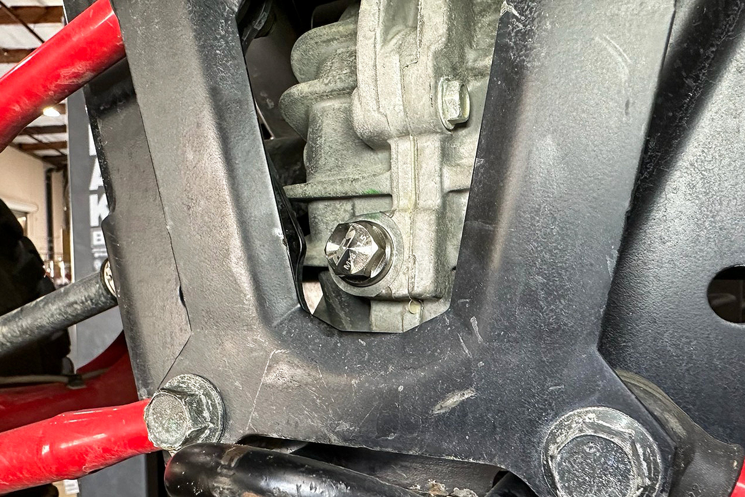 HPS Stainless Steel Magnetic Oil Drain Plug Bolt installed Polaris General Ranger RZR Turbo transmission MDPK-100