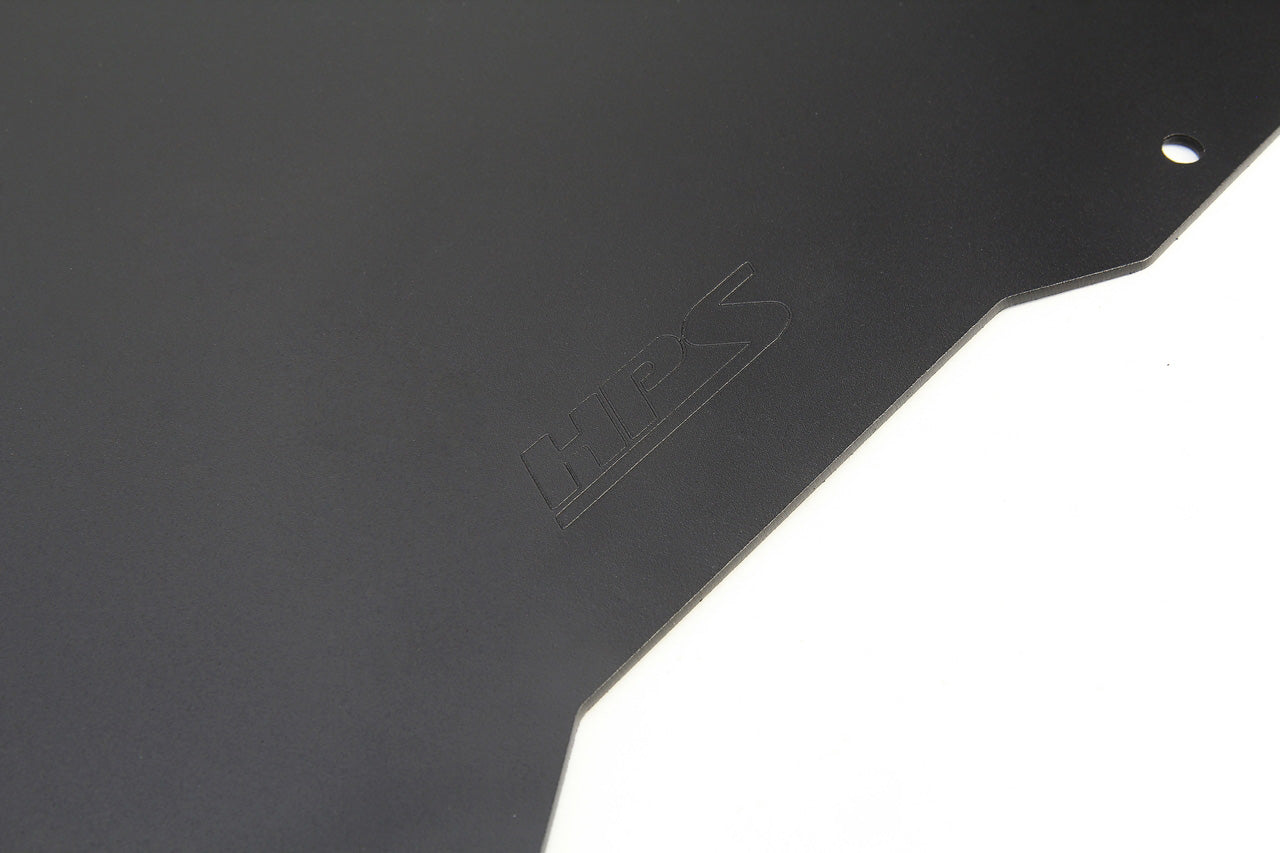 HPS Front Black Skid Plate Tesla Model 3 Protection Undertray Shield undercarriage closeup