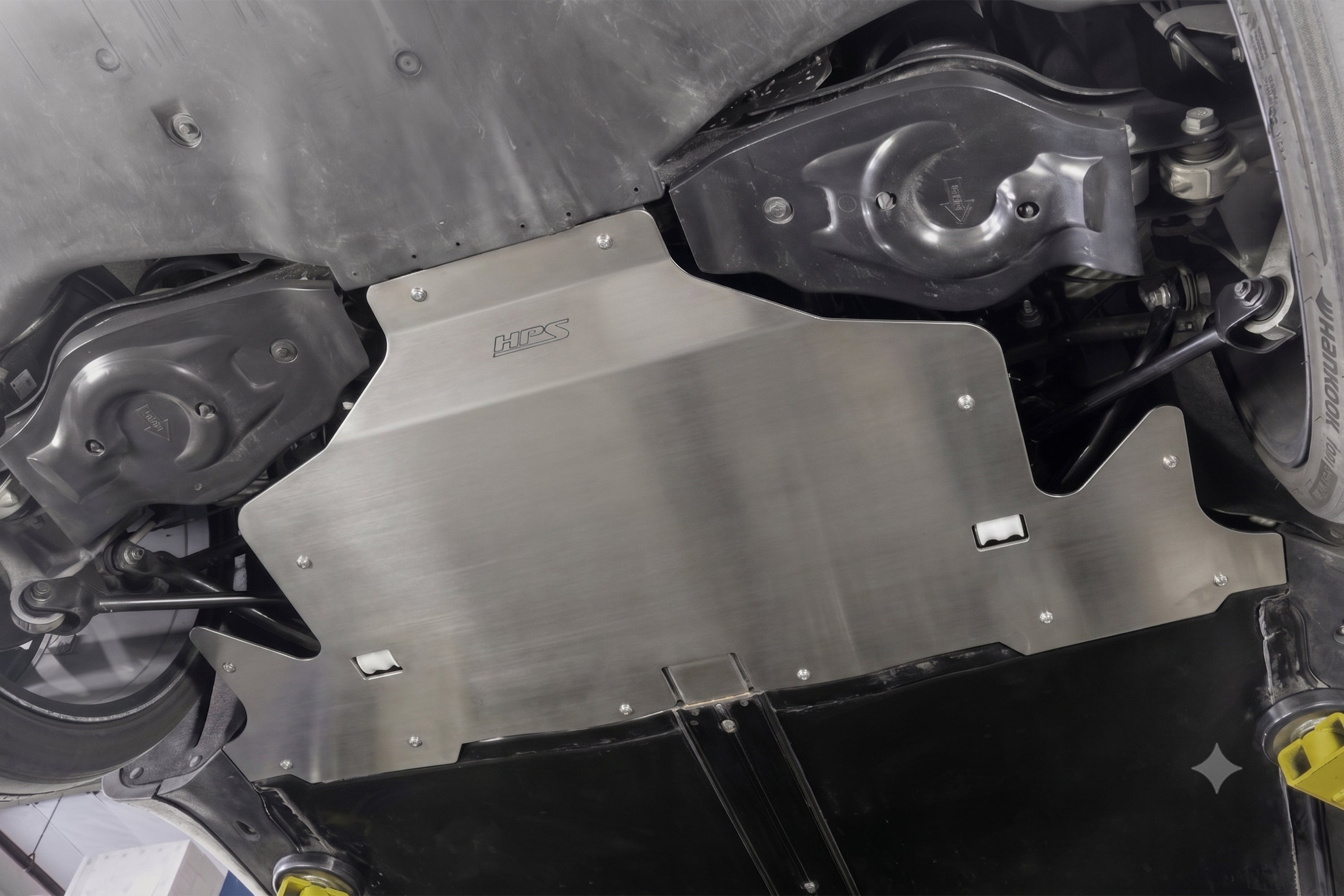 HPS Aluminum REAR Skid Plate Undertray Protection Shield installed 2020-2023 Tesla Model 3 Y SP-102