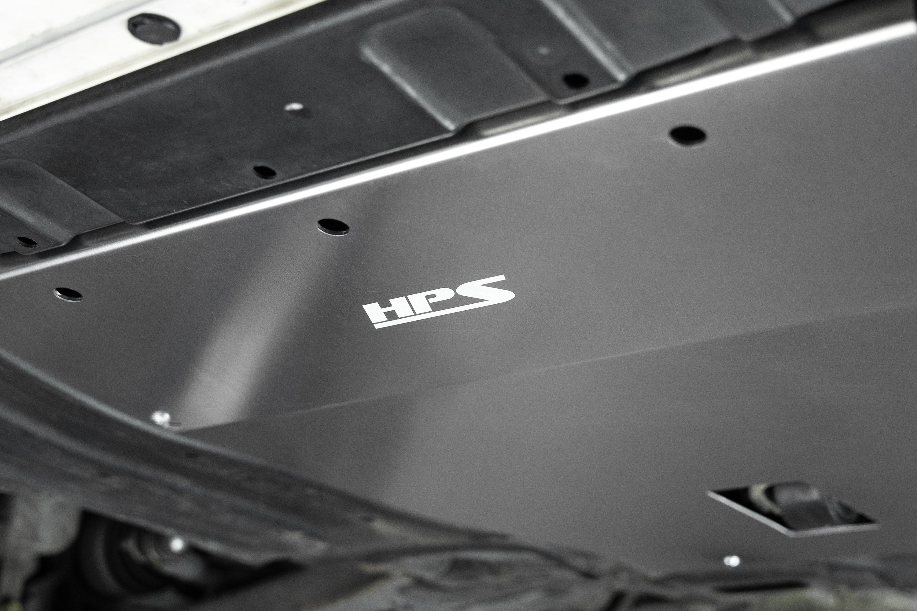 HPS Performance Aluminum Front Under Tray Skid Plate Installed 2nd Gen Honda Fit 1.5L SP-105