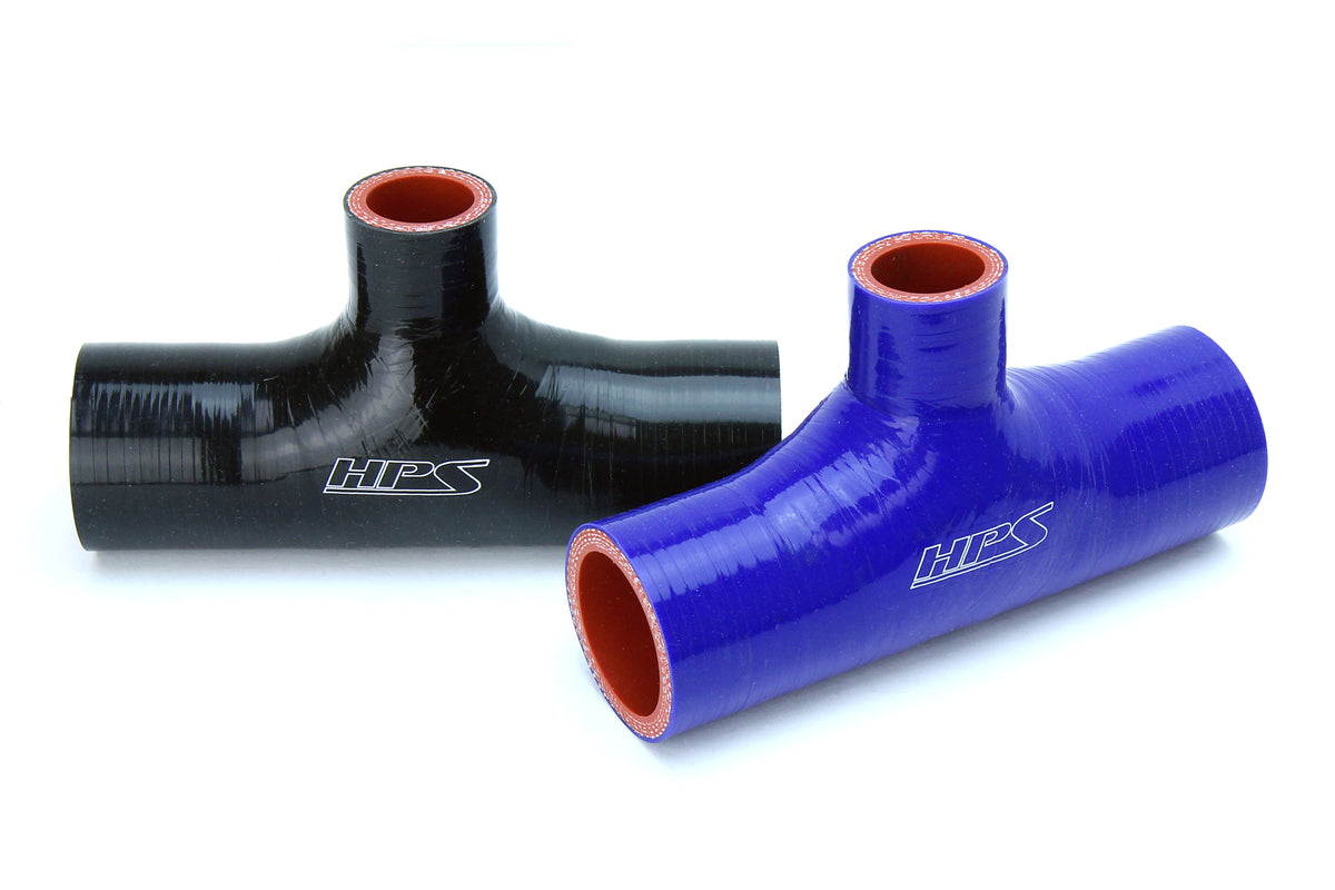 HPS Silicone T Hose Coupler Adapter with 1&quot; Branch, High Temp 4-ply Reinforced, Great for Blow Off Valve, BOV, water sensor add-on