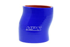 HPS 1.38 inch ID 4 inch Long Blue Silicone Offset Straight Coupler Hose High Temp 4-ply Reinforced 35mm HTSOC-138-L4-BLUE