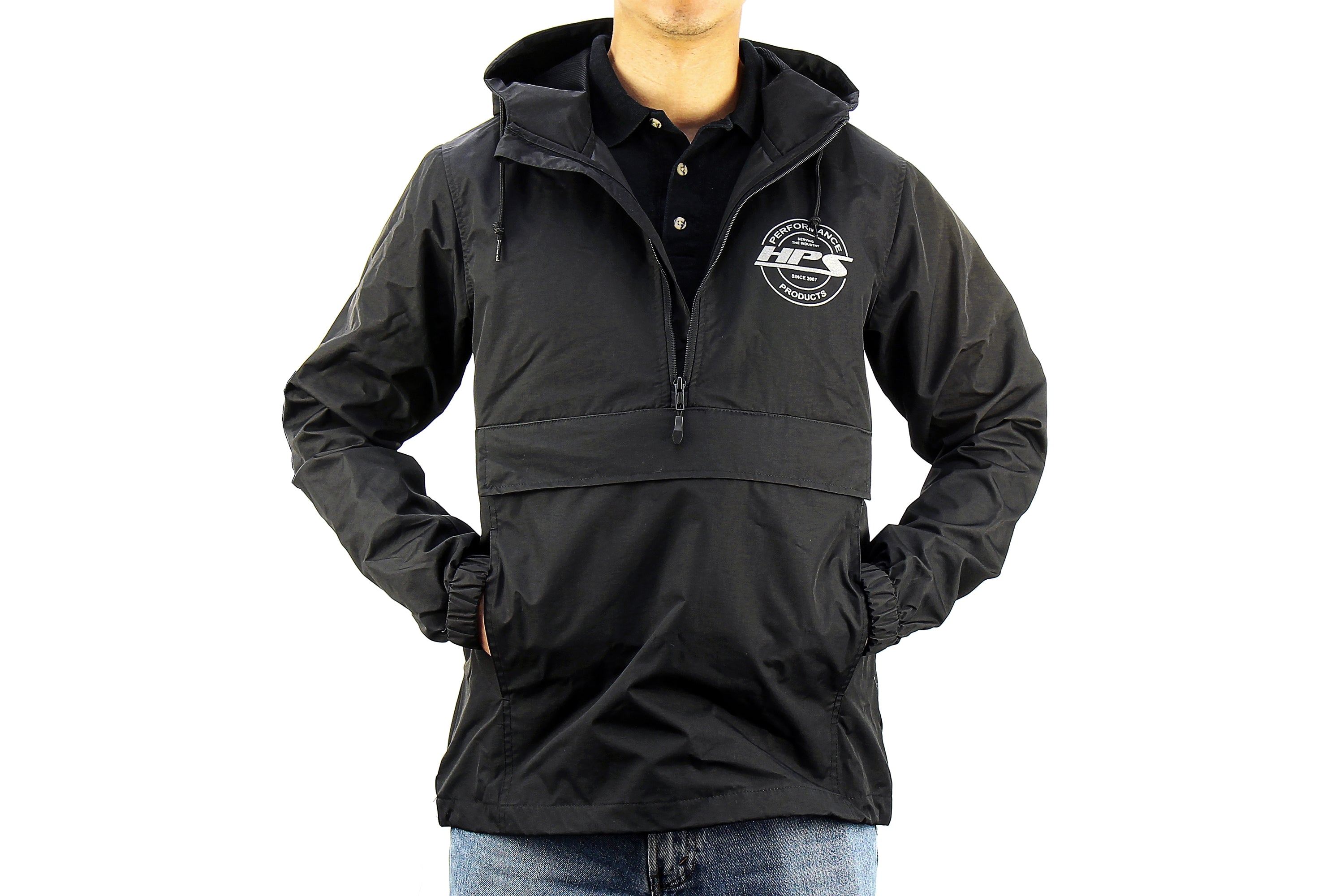 HPS Performance Black Anorak Jacket Smock Wind Breaker Rain